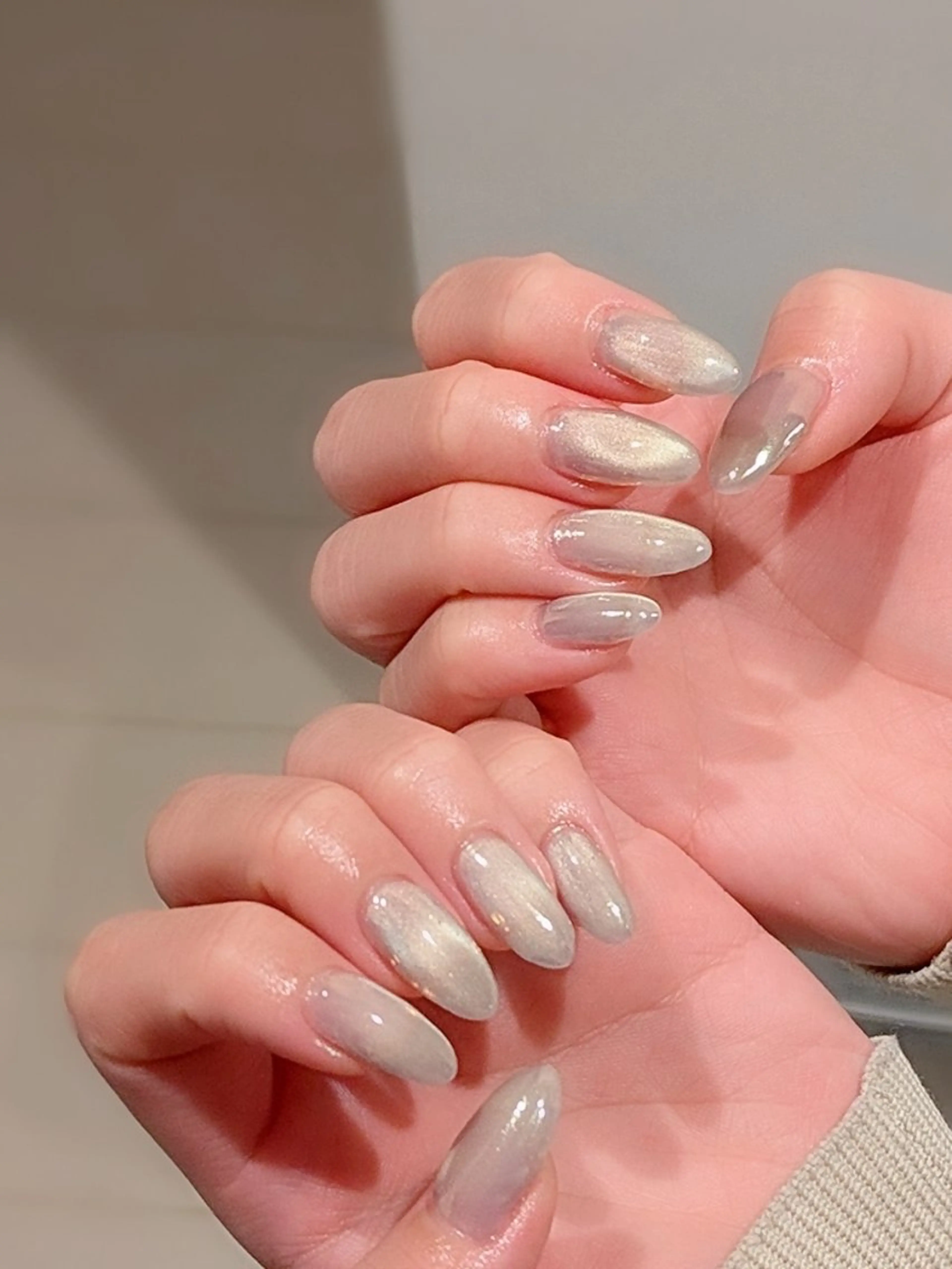 ネイル マグネットネイル ワンカラーネイル ハンドネイル m&pPrivate nailsalonのネイルデザイン