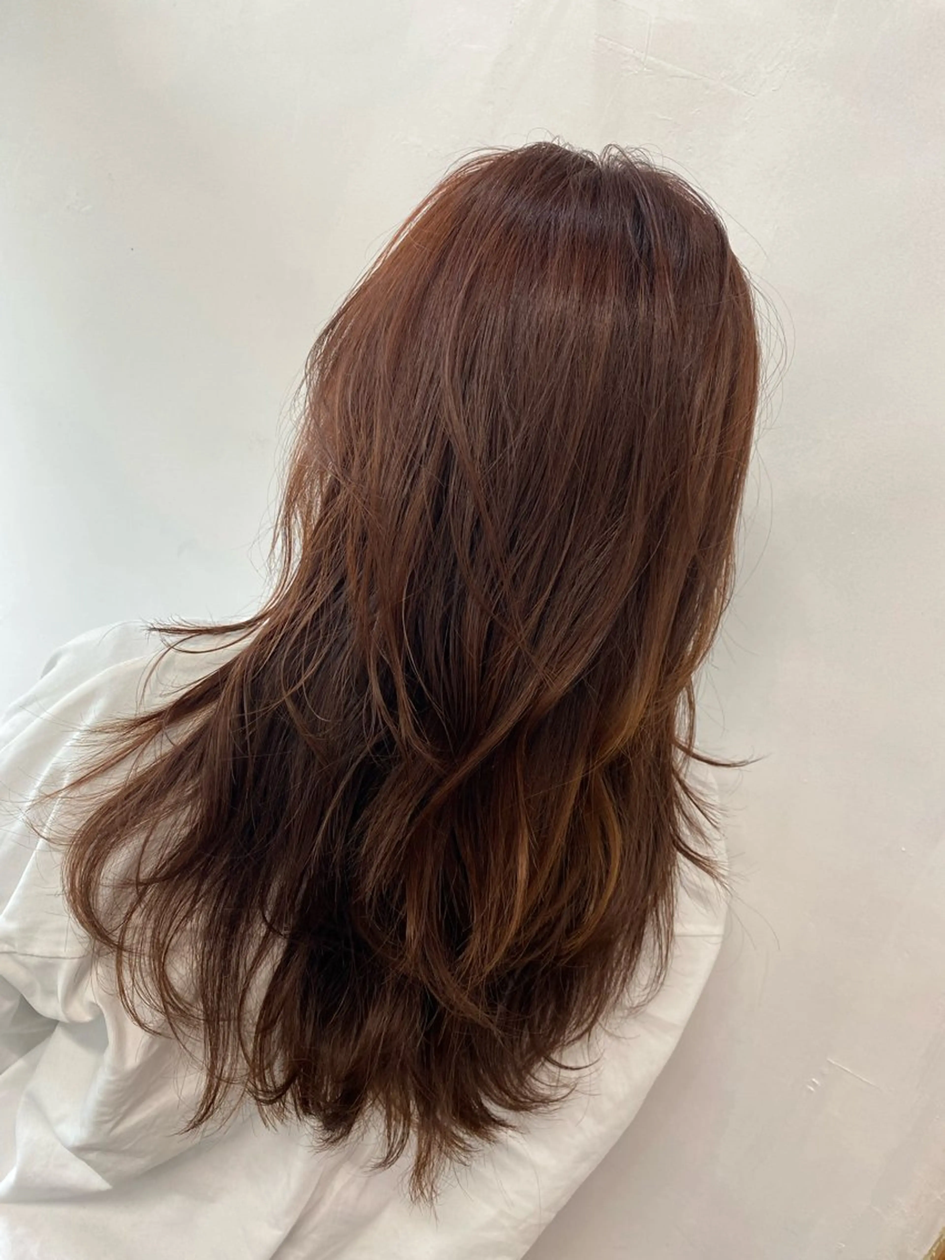 セミロング オレンジブラウン 【nook’】 maiのヘアスタイル