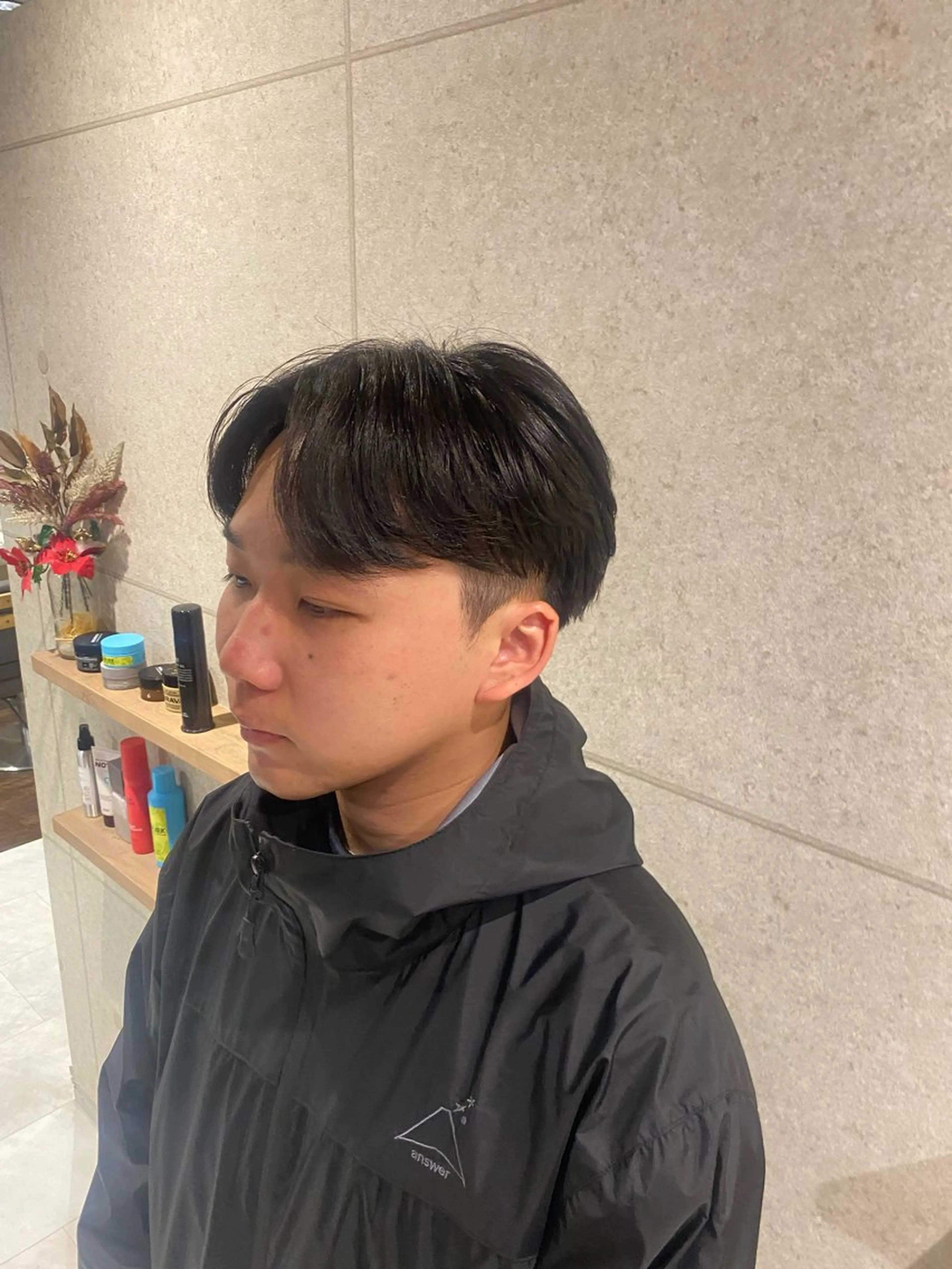 メンズ センターパート メンズ就活ヘア マッシュ メンズパーマ カット 👑髪質改善/縮毛矯 正/フェード/森田のヘアスタイル