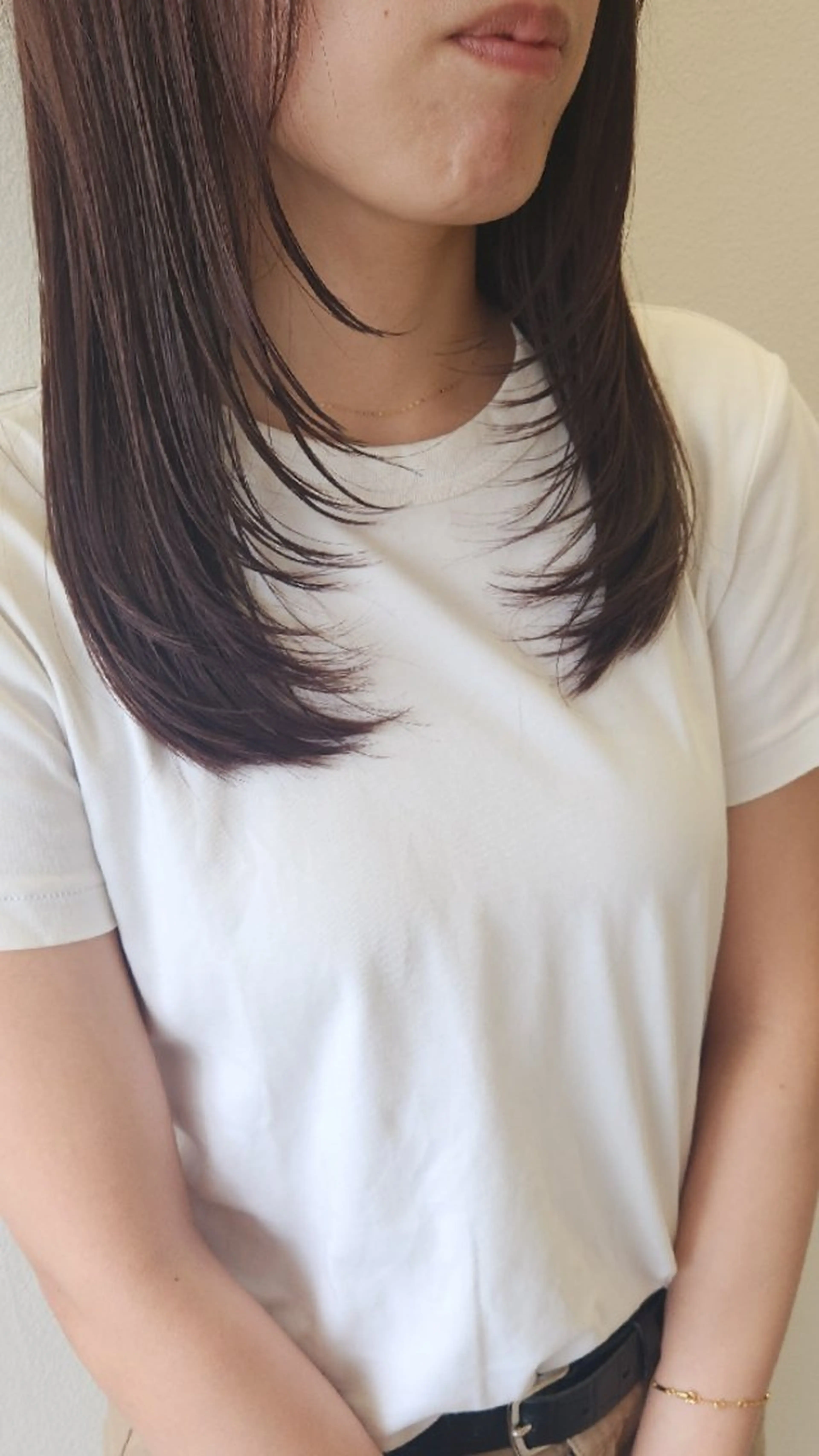 セミロング カラー レイヤーカット カット Era Hatsuneのヘアスタイル