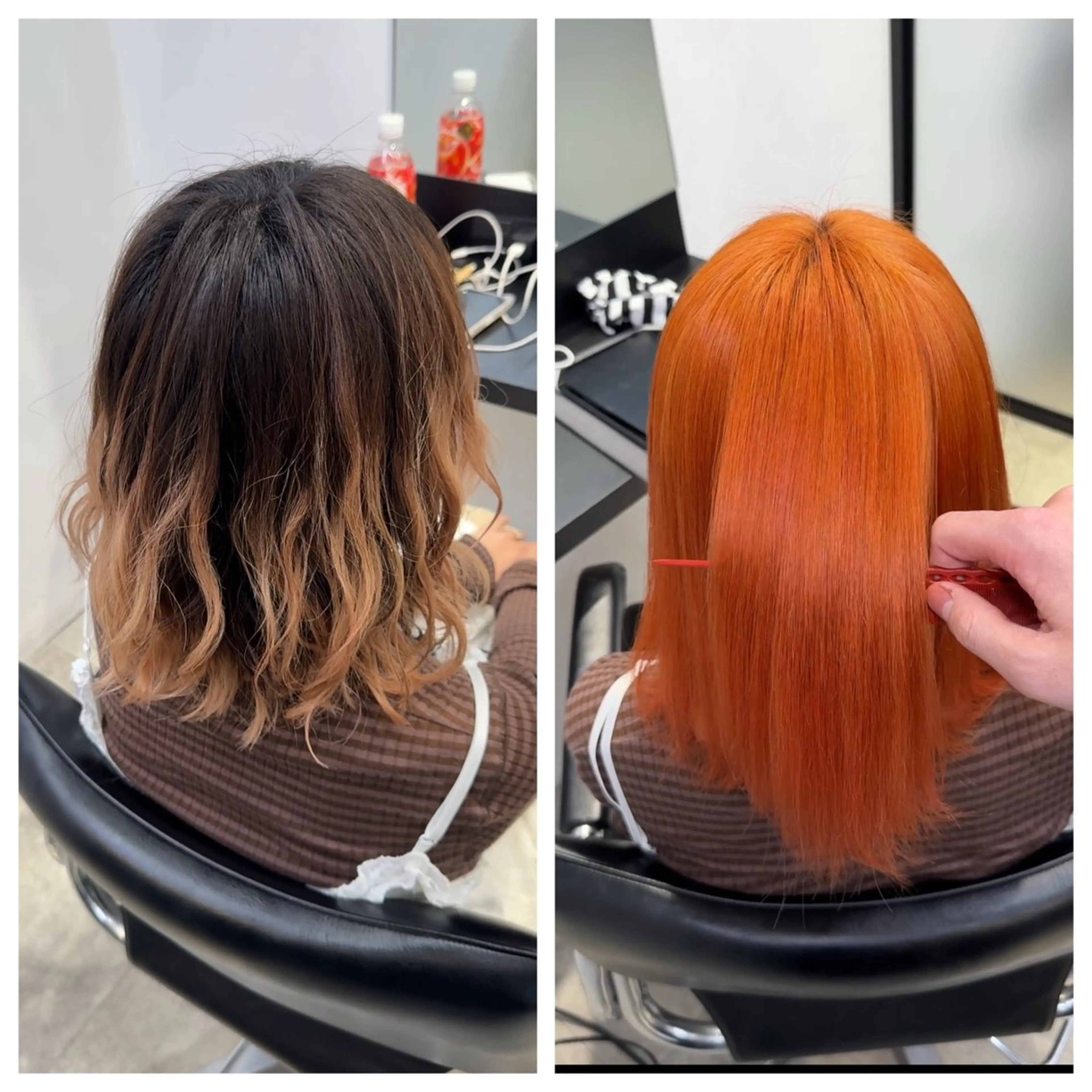 ショート 縮毛矯正 ヘアカラー 縮毛矯正 トリートメント け んブリーチ縮毛矯正のヘアスタイル