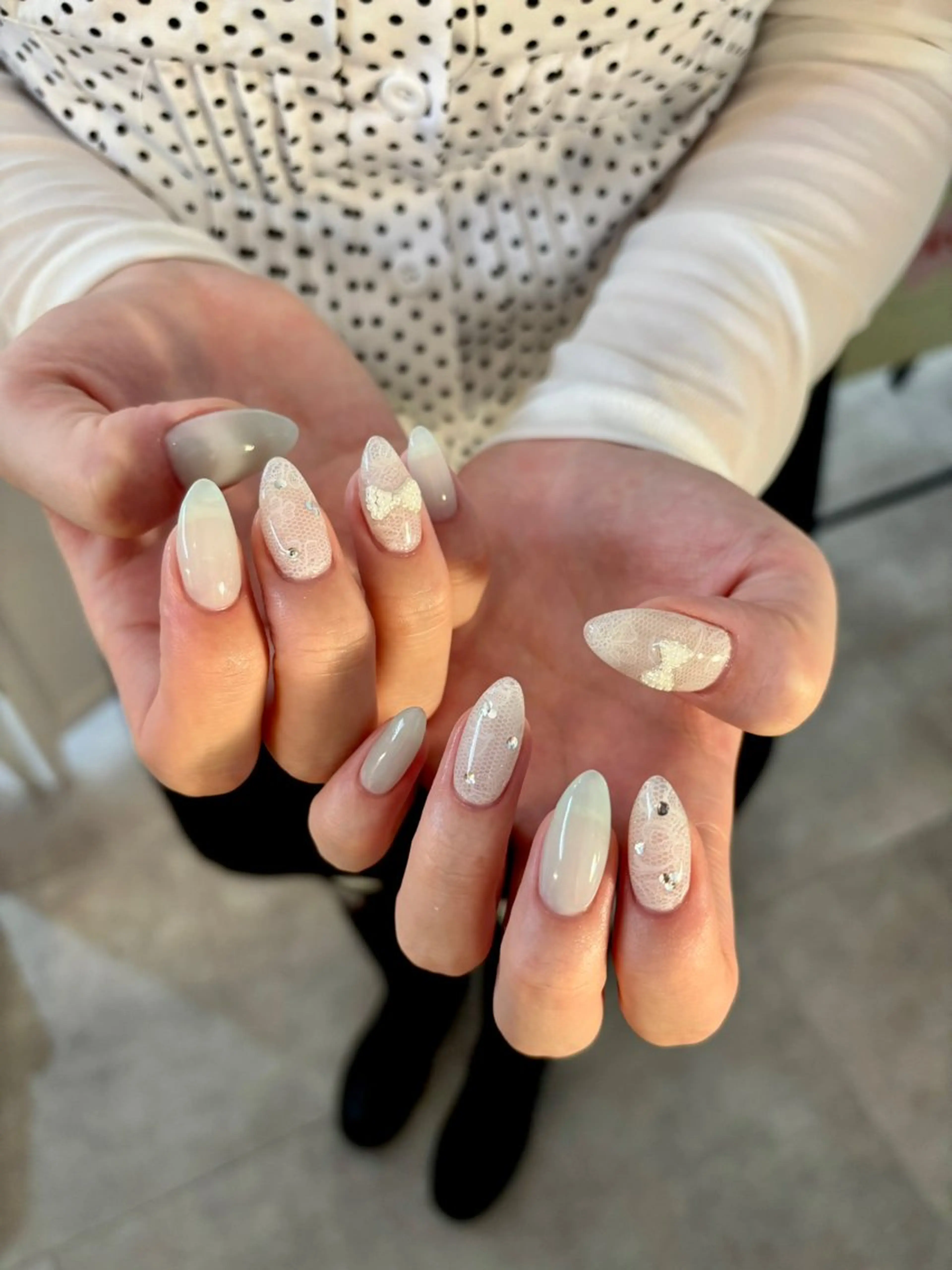 ネイル レース ハンドネイル nail salon Soiréeのネイルデザイン