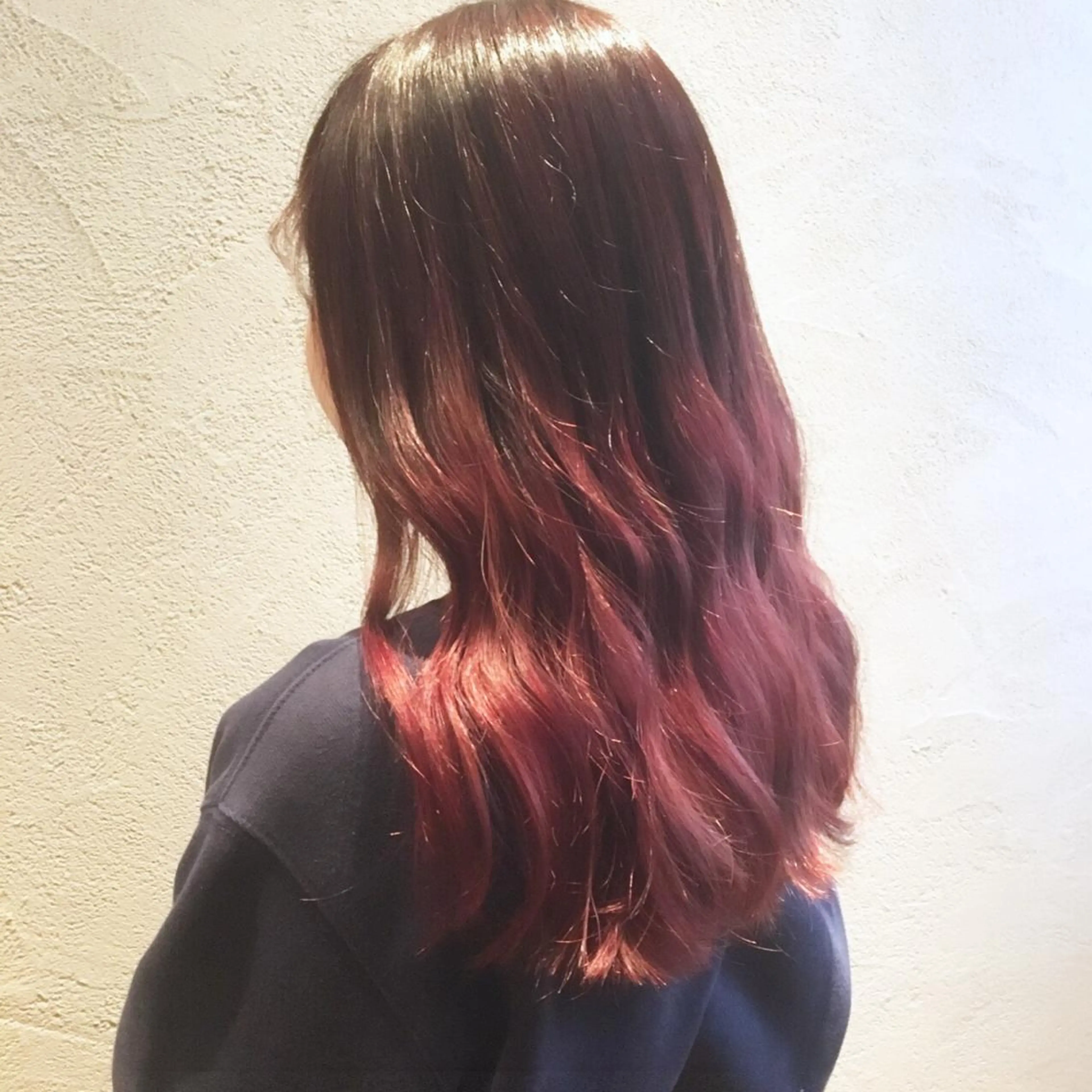 セミロング カラー 門岡 ひかるのヘアスタイル