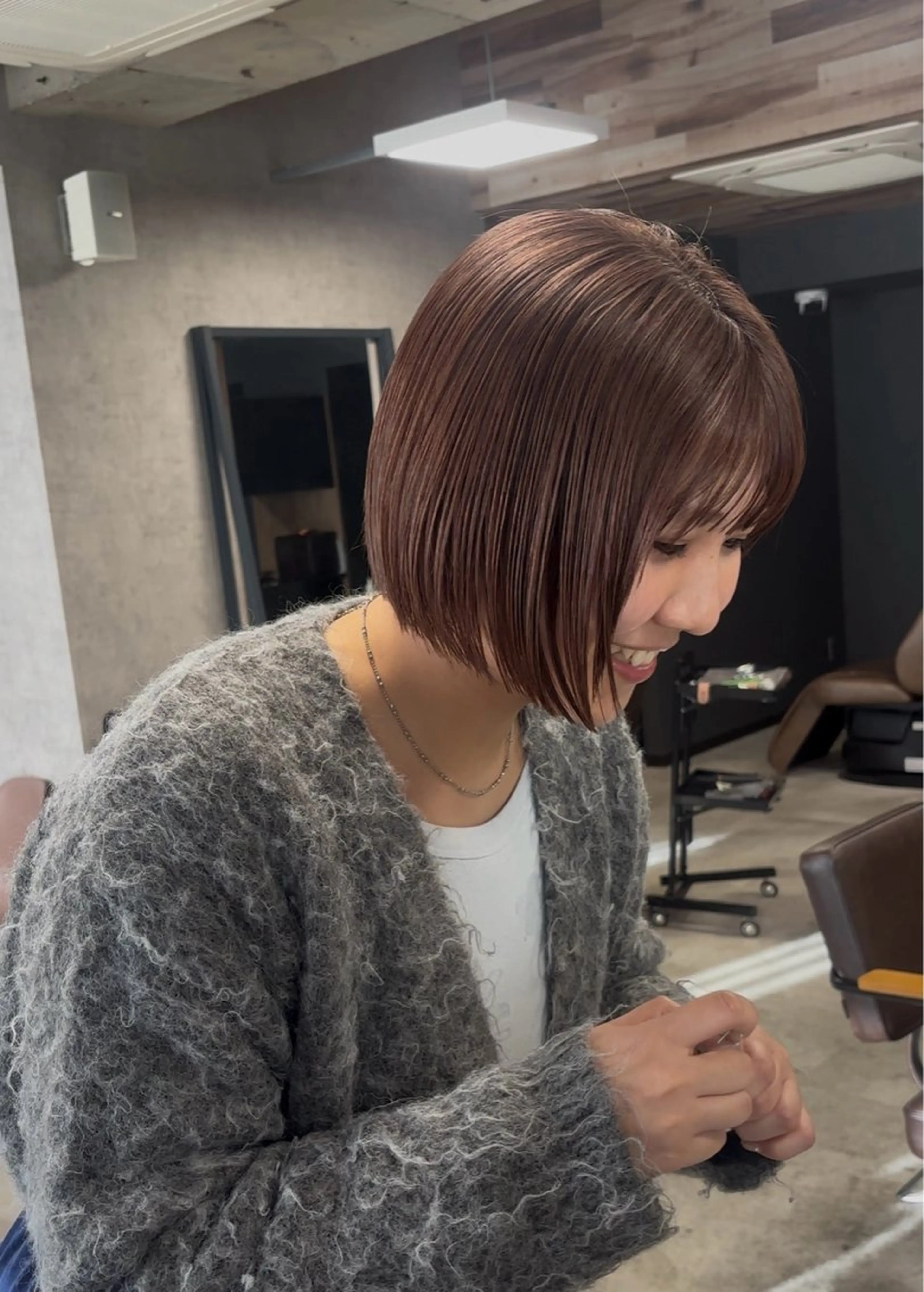 ショート ボブ カット ヘアカラー トリートメント きょうか🩶 /艶髪/髪質改善のヘアスタイル