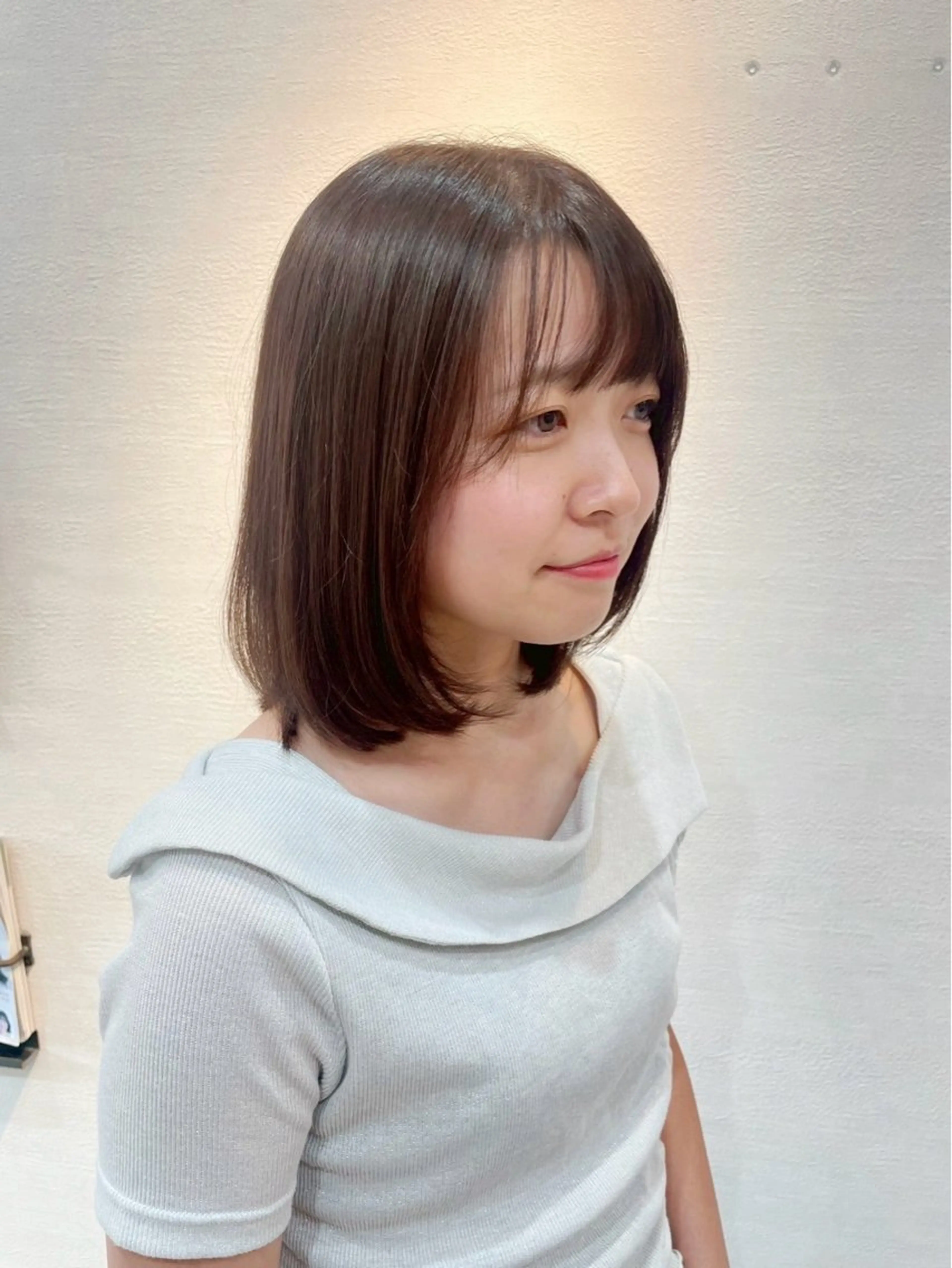 ミディアム カラー ブラウンカラー 透明感カラー 髪質改善 カット ヘアカラー トリートメント ヘッドスパ 透明感カラー/艶髪 🌷ちばなお🌷のヘアスタイル