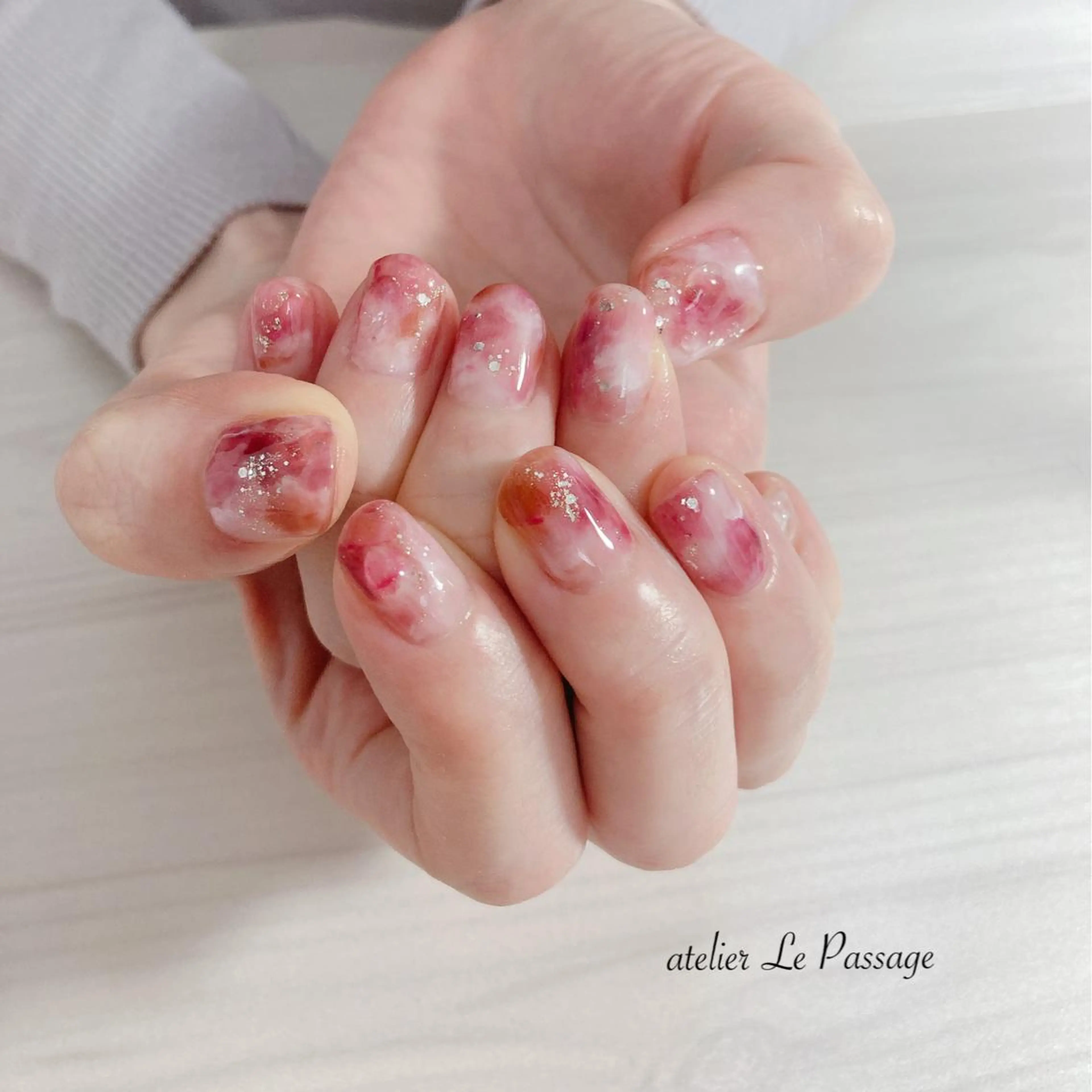 ネイル ジェルネイル ニュアンスネイル オフィスネイル パラジェル 春ネイル h nakatsukaのネイルデザイン