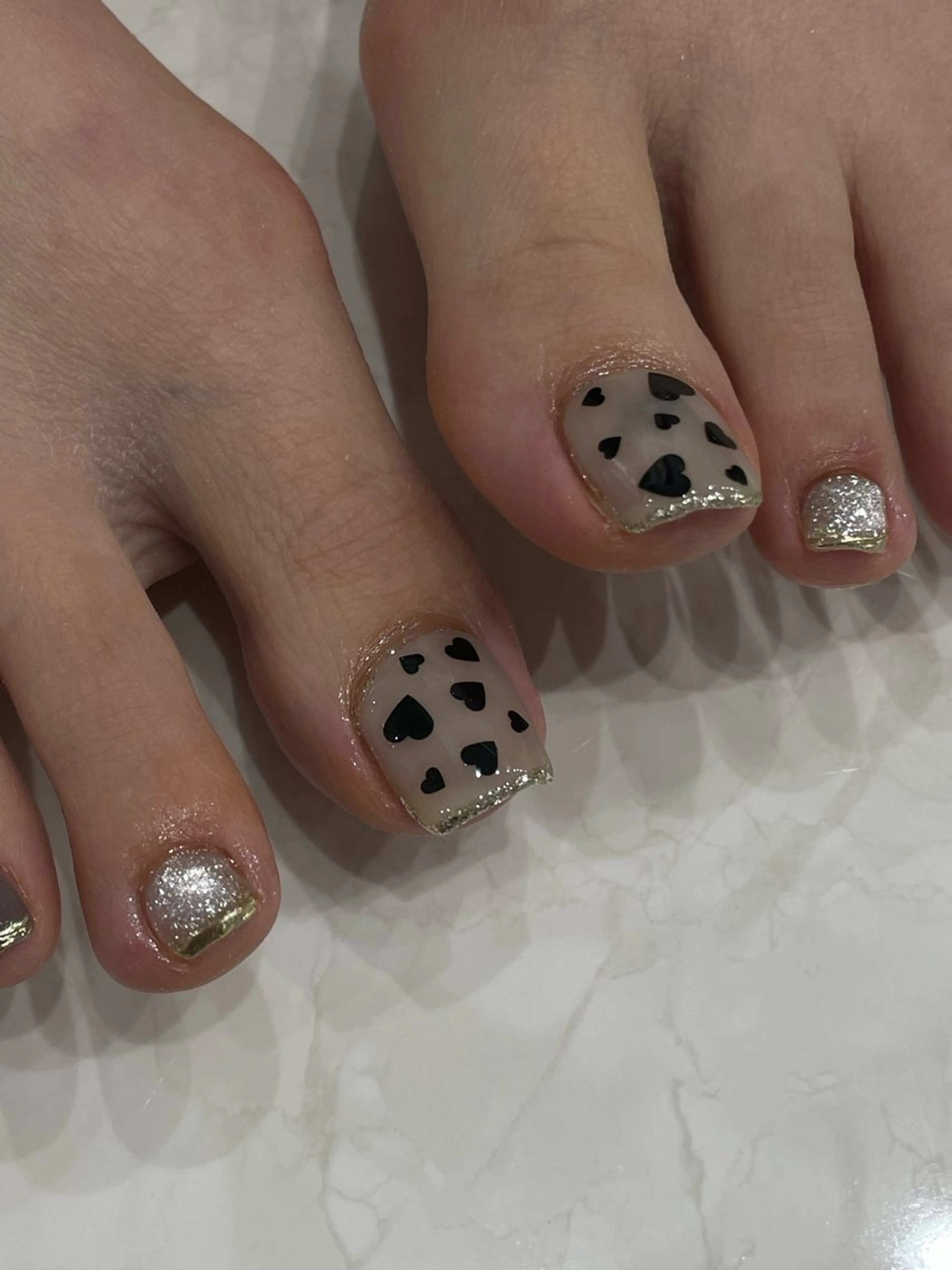 【リピーター限定】フット👣ニュアンスdesignお持ち込みコース✨🎀(オフあり+1100円)の写真