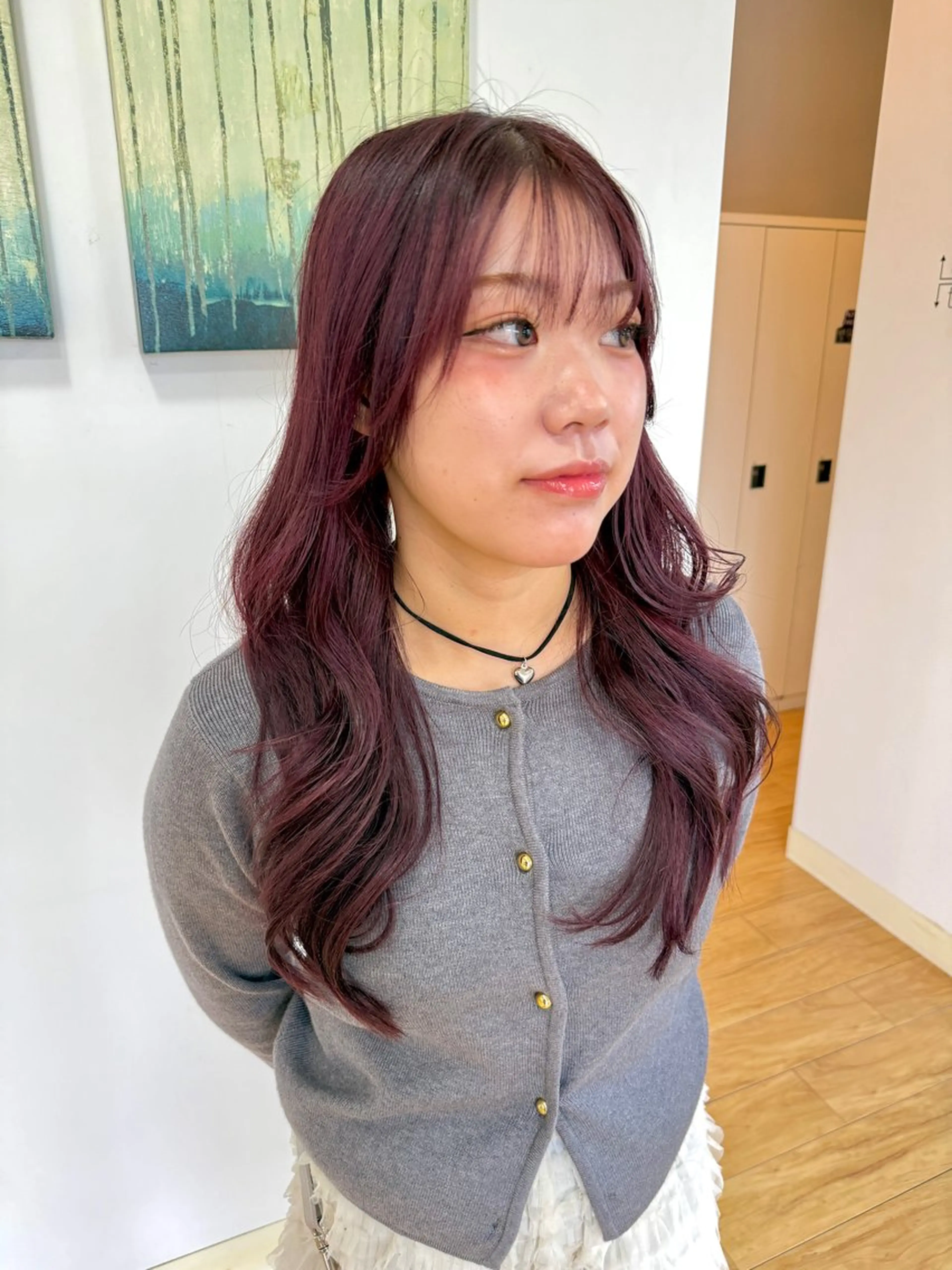 ロング カラー カット ヘアカラー 鹿児島 聖来のヘアスタイル
