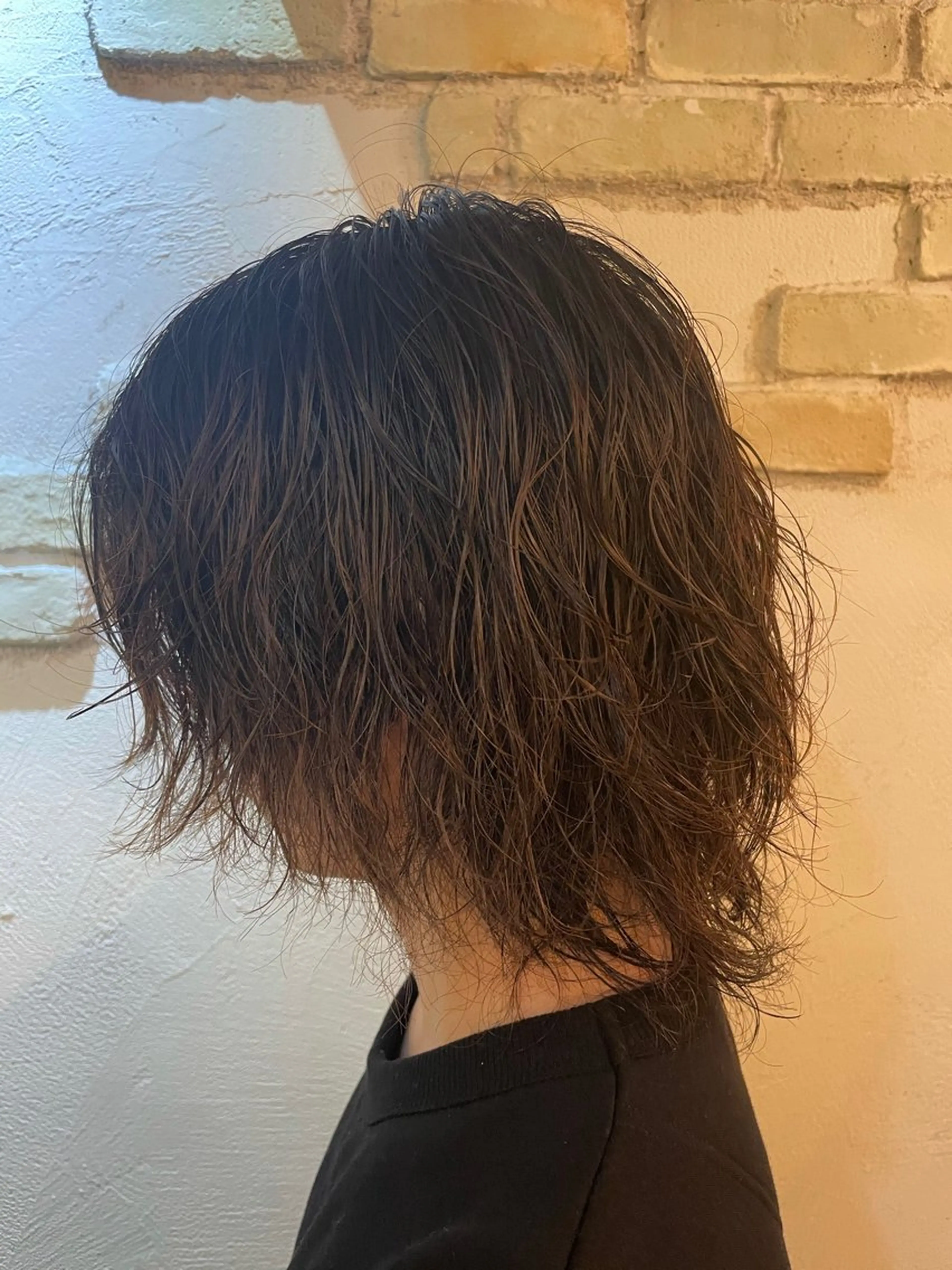 セミロング セミロングパーマ ヘアーズベリー 藤本のヘアスタイル