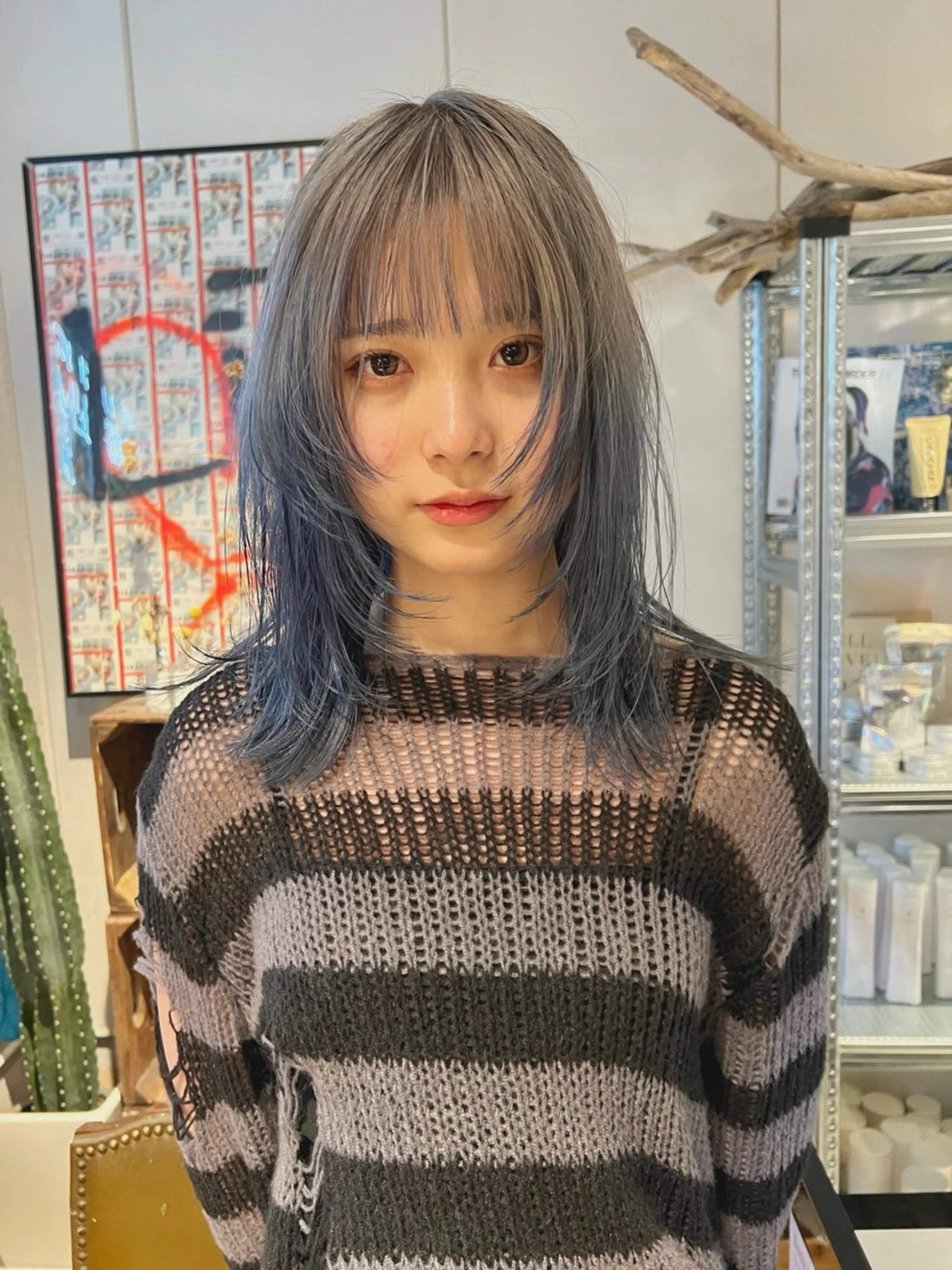 セミロング カット ヘアカラー 大澤 叶方のヘアスタイル