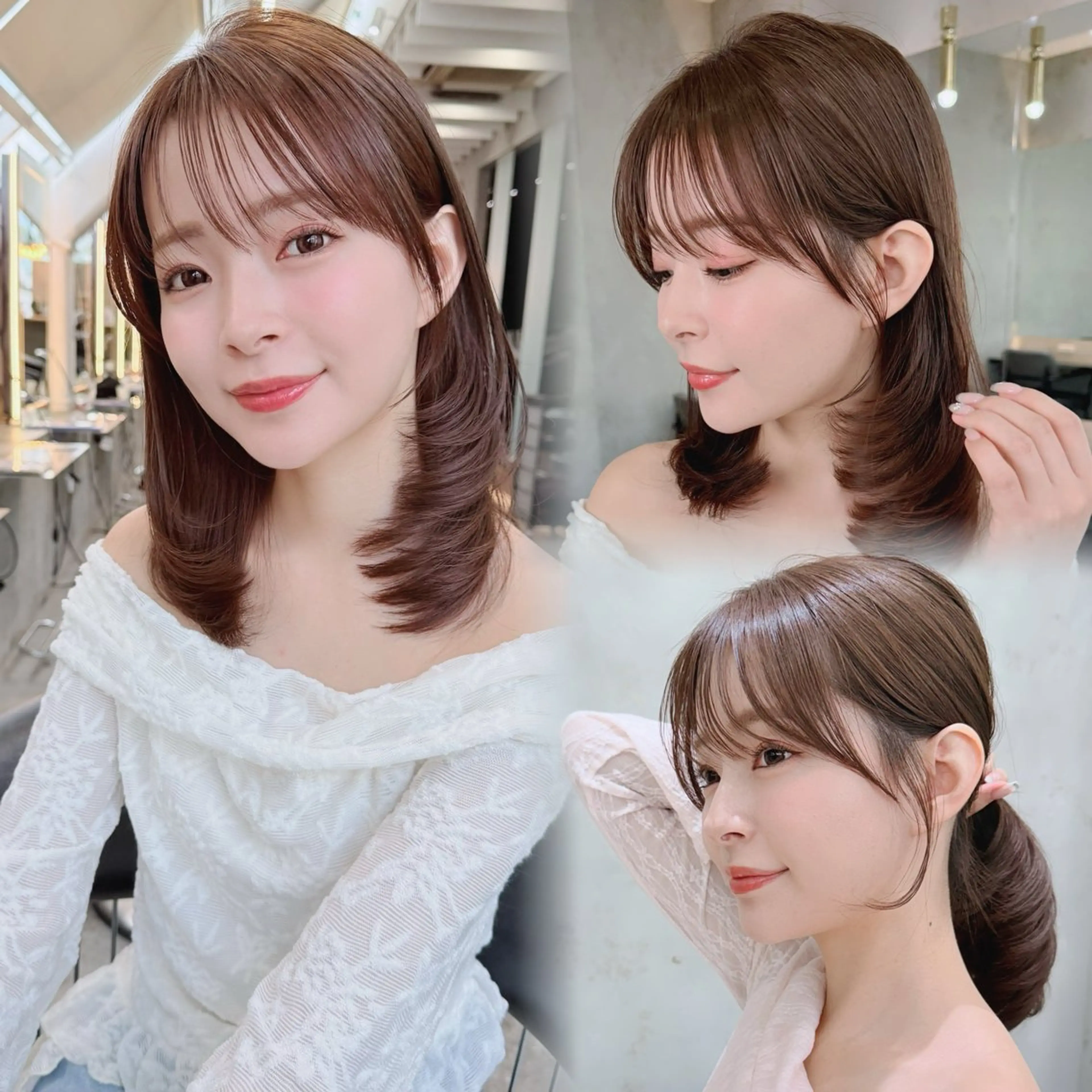 ミディアム 山本翔一郎 韓国顔周りレイヤーのヘアスタイル