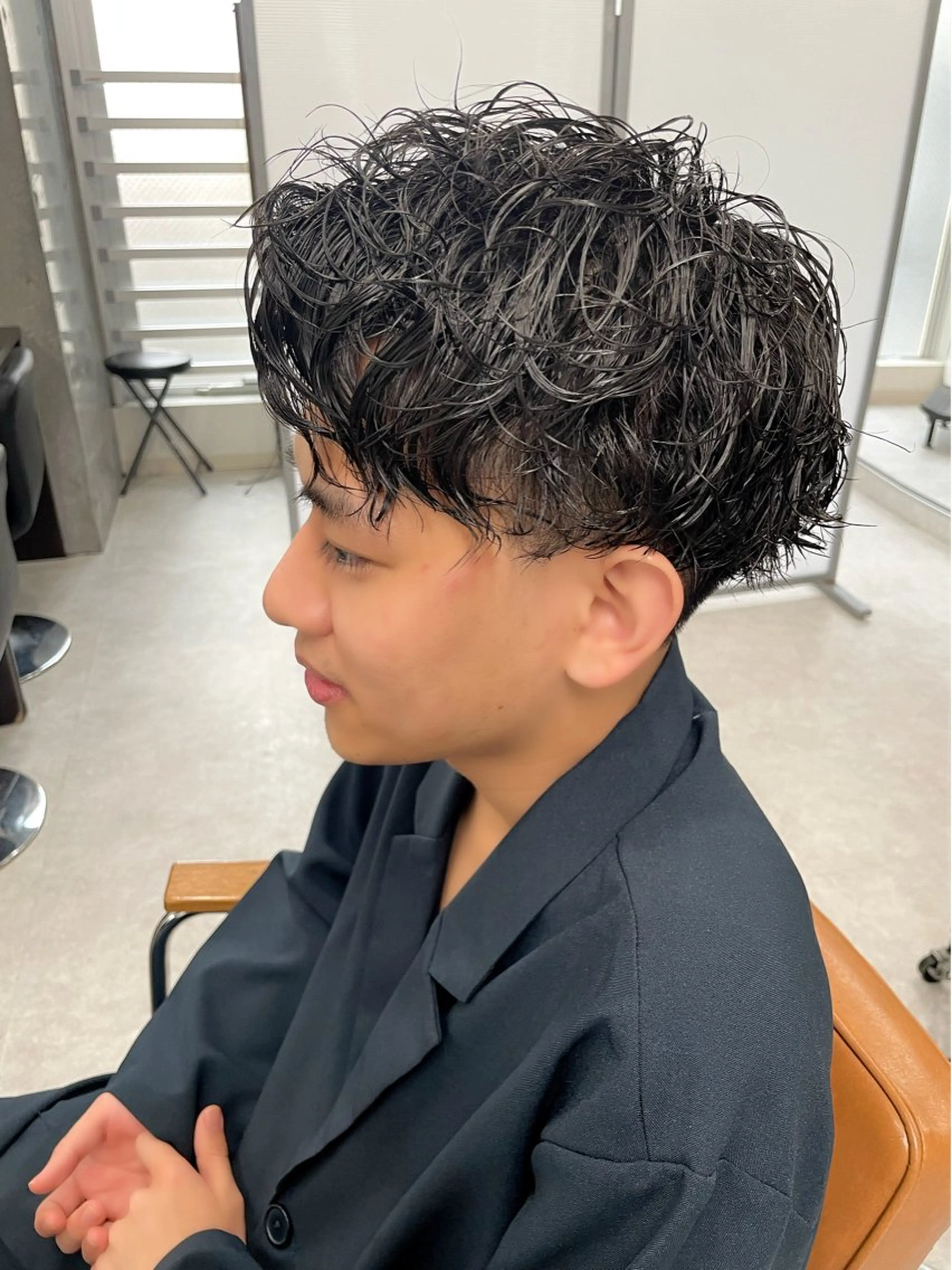 ミディアム パーマ メンズ メンズ似合わせ🪞 副店長 kotoriのヘアスタイル