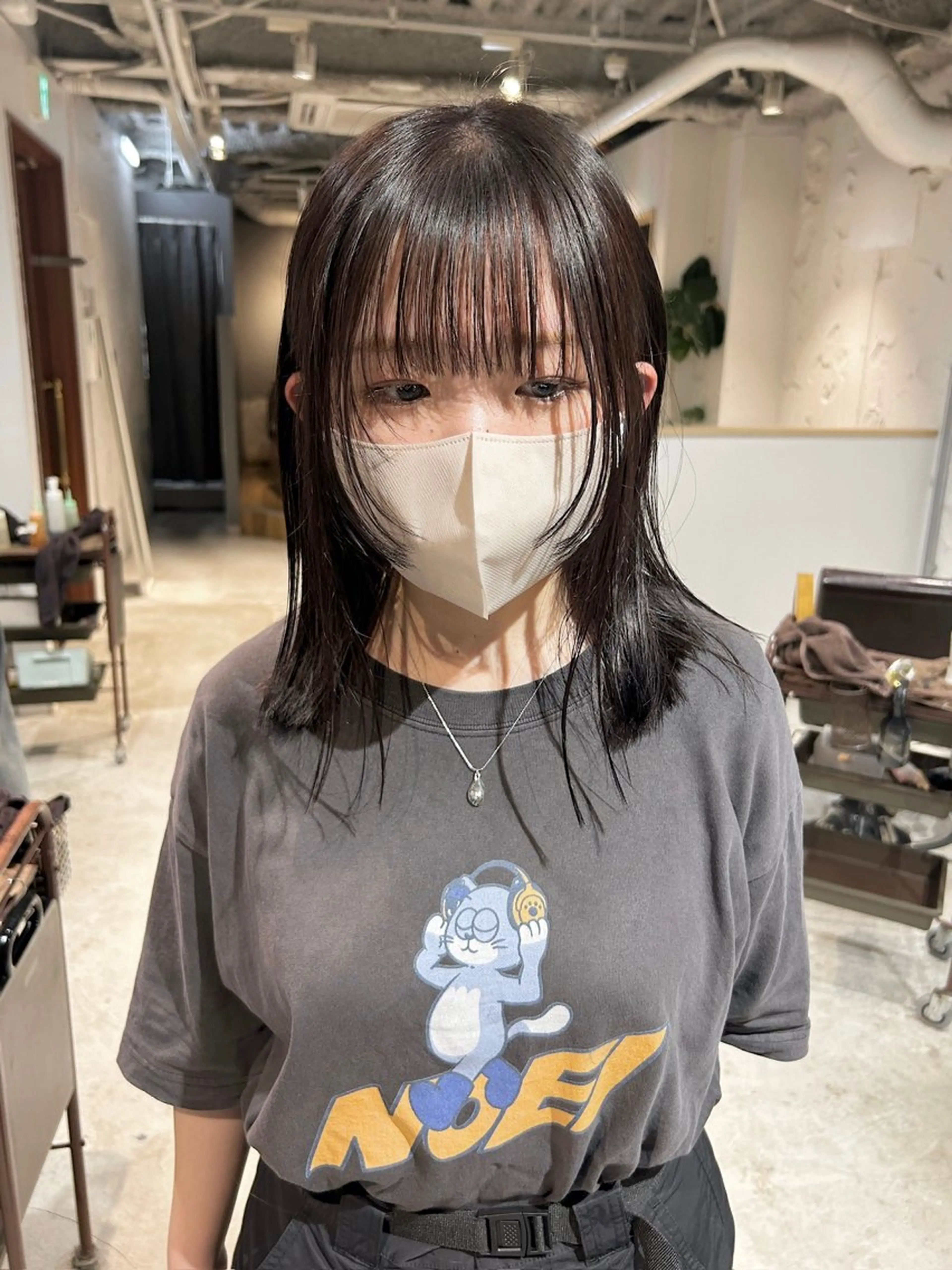 ミディアム カットモデル募集中 🪐✩ 大久保 那奈のヘアスタイル