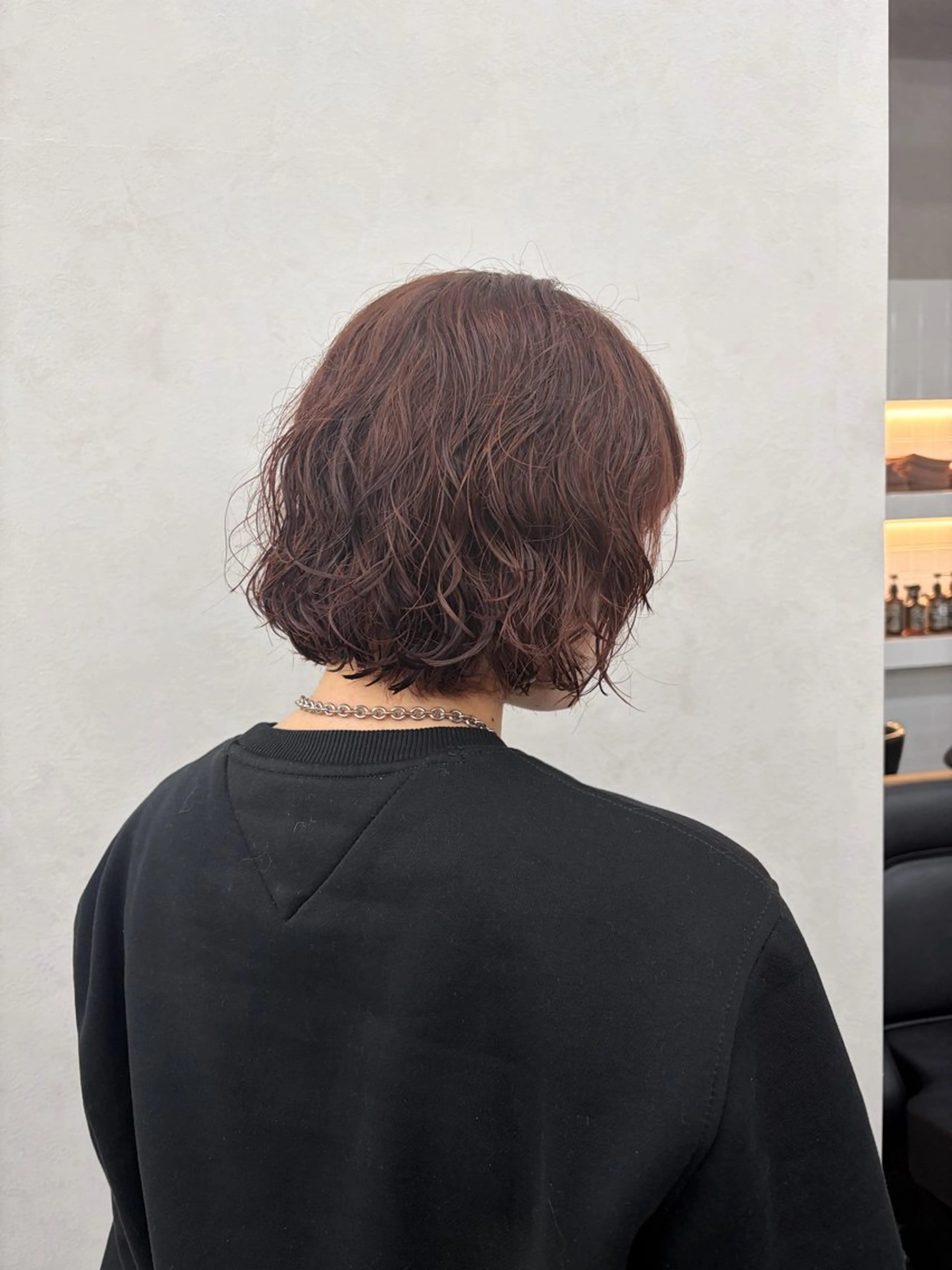 ミディアム カラー パーマ カット ヘアカラー トリートメント 🍐透明感カラー🍐 レイヤーカットのヘアスタイル