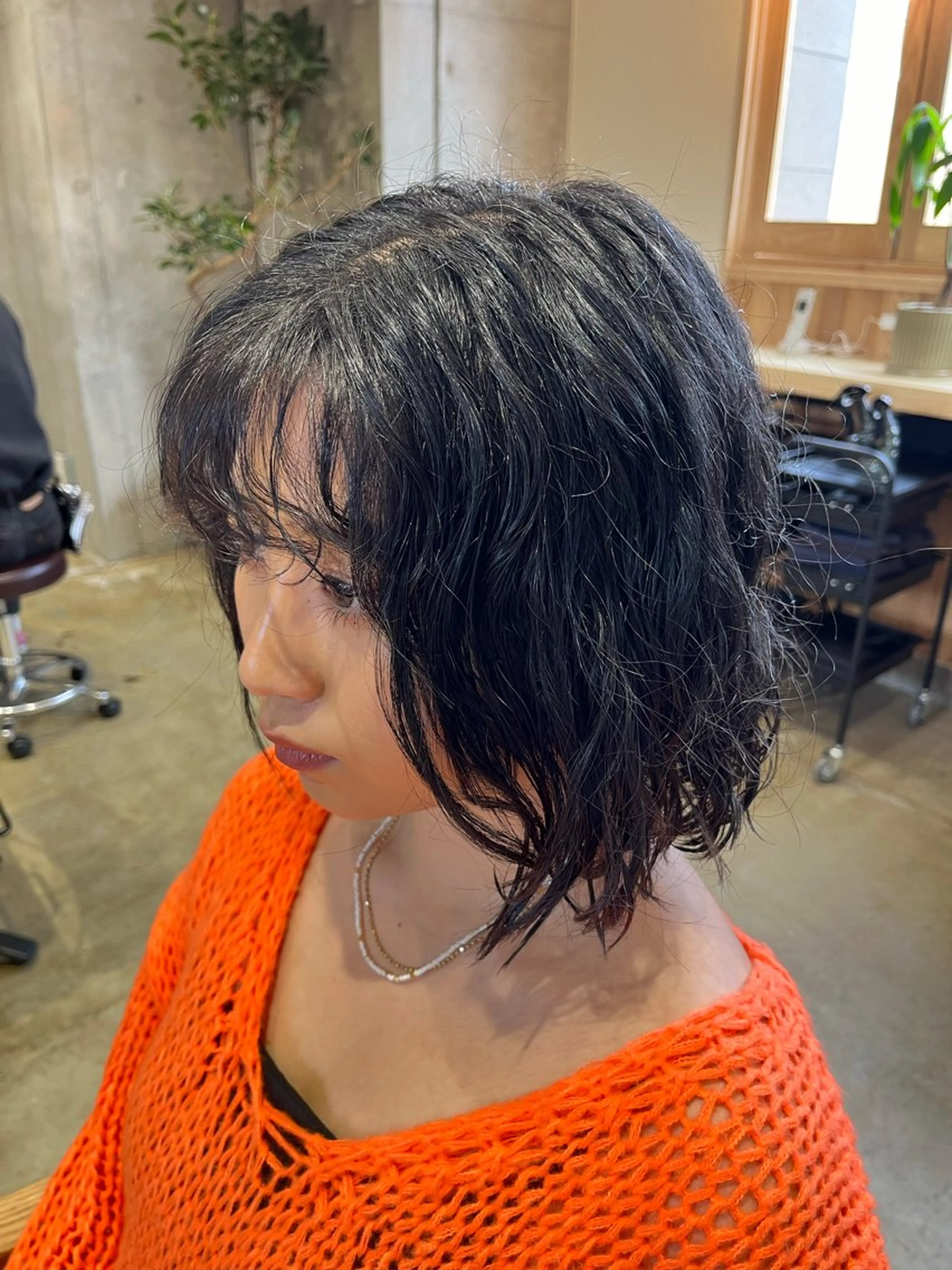 ショート ボブ ショートヘア パーマ トリートメント 🫧艶感カラー/ あいり🤍のヘアスタイル