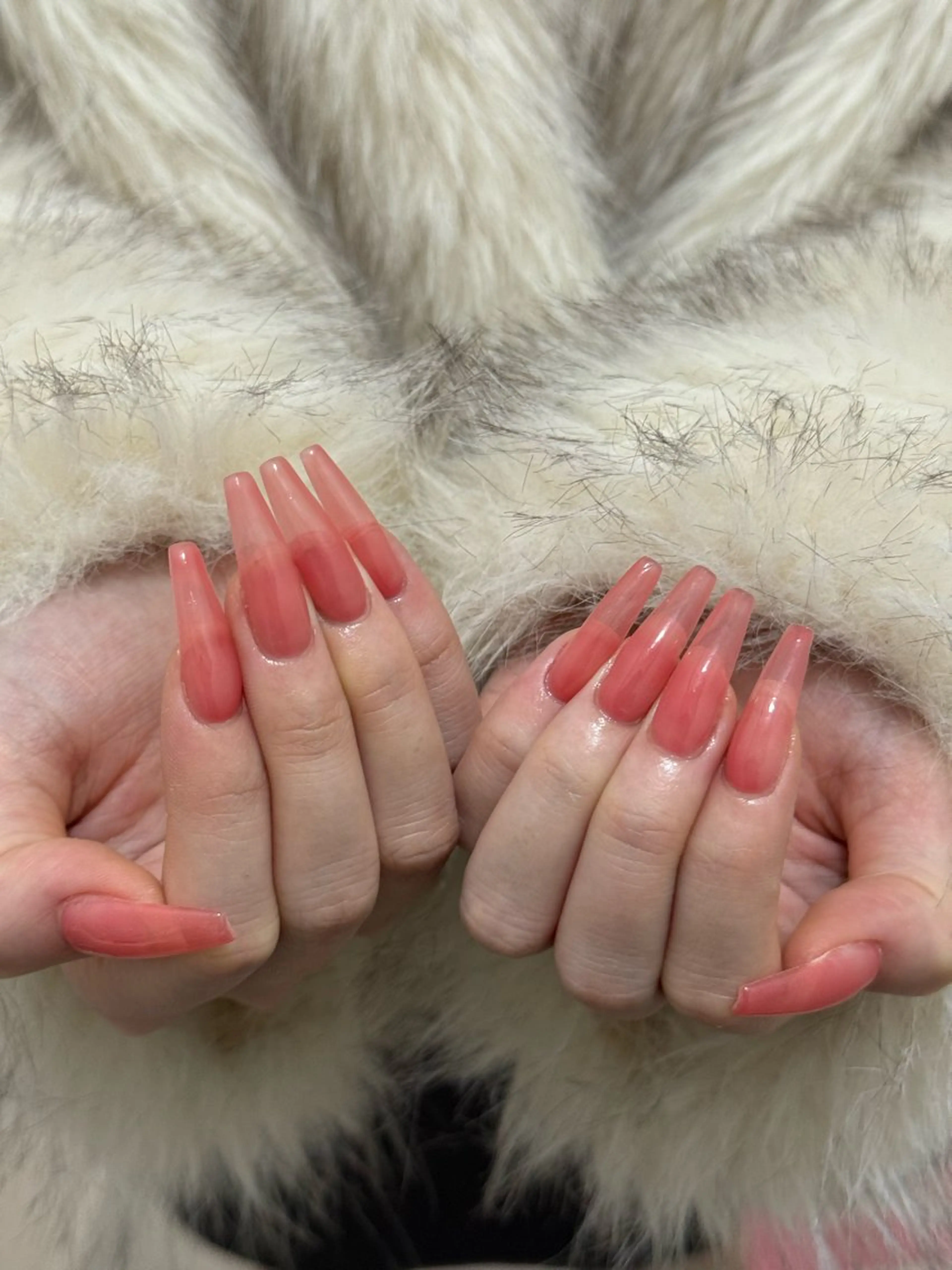 ネイル オーロラネイル ボルドー ブラウン 氷ネイル・うるうるネイル キラキラネイル ハンドネイル Julli NailStudioのネイルデザイン