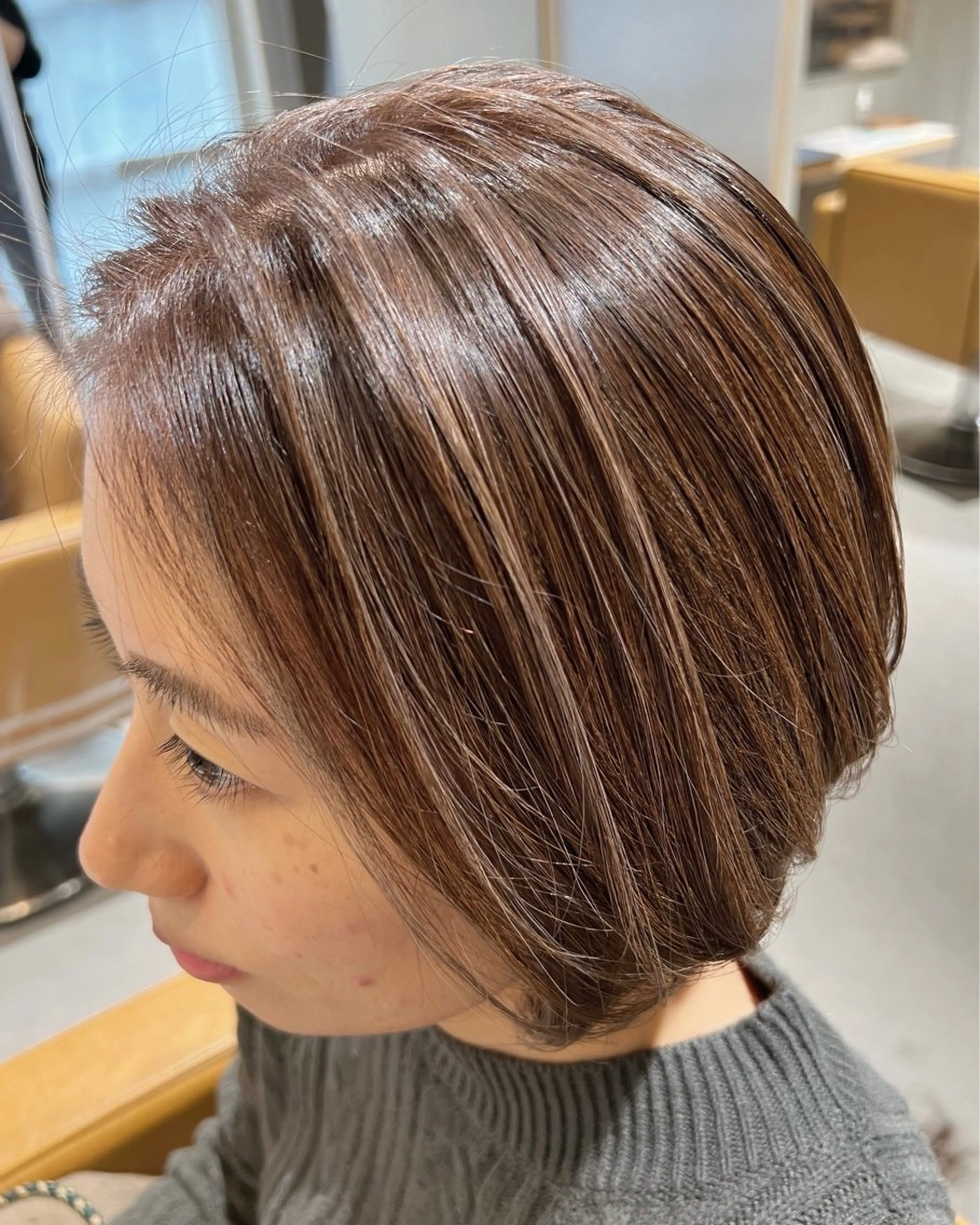 ショート カラー ハイライトカラー ハイライト 縮毛矯正×艶カラー /中村勇太のヘアスタイル