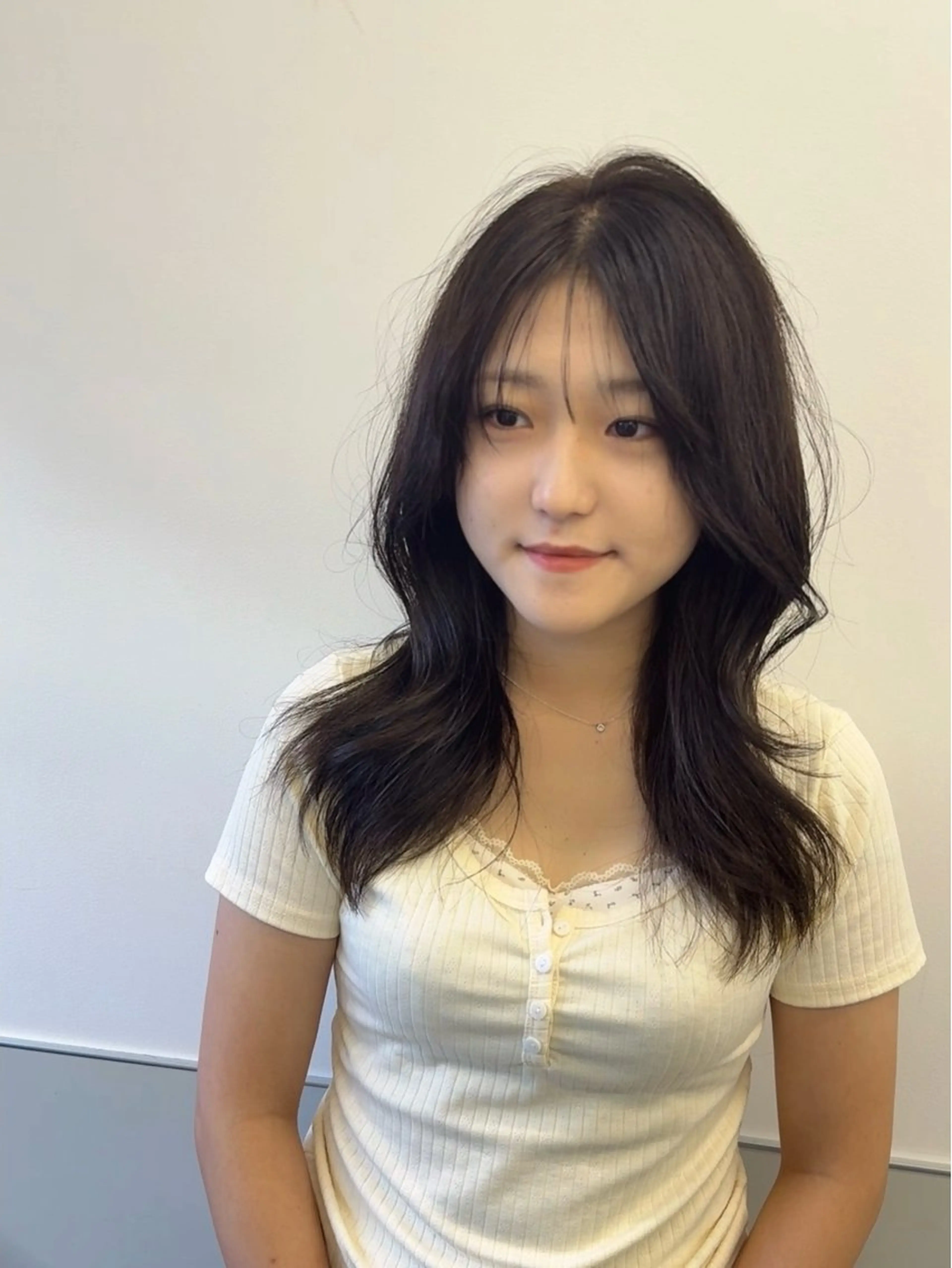 ロング カラー 韓国風ヘア レイヤーカット トリートメント ワンホンヘア カット ヘアカラー トリートメント 韓国ヘア🇰🇷 スズキのヘアスタイル