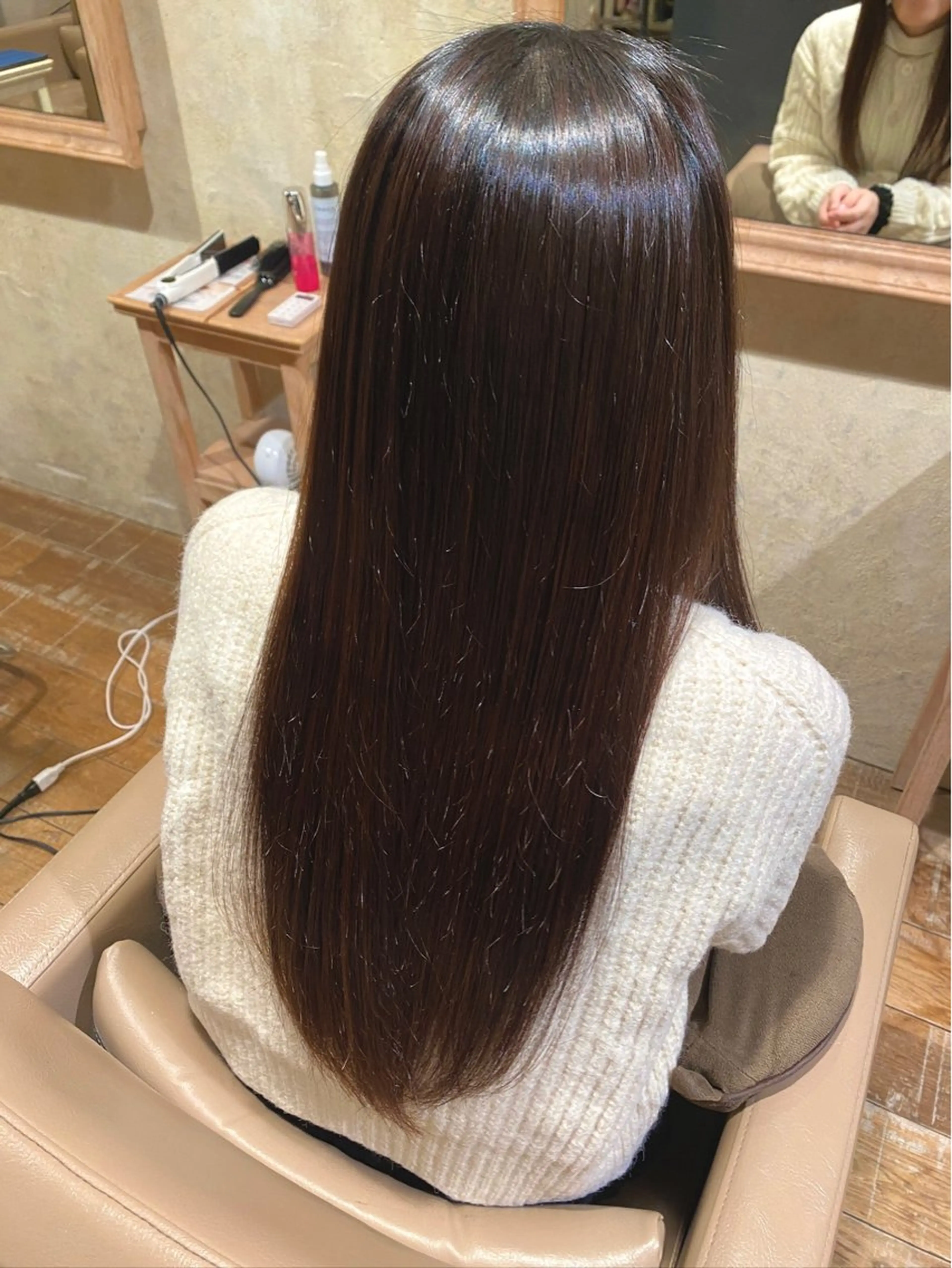 ロング 縮毛矯正 ボブ/レイヤー/ 梅田/天野川奈緒のヘアスタイル