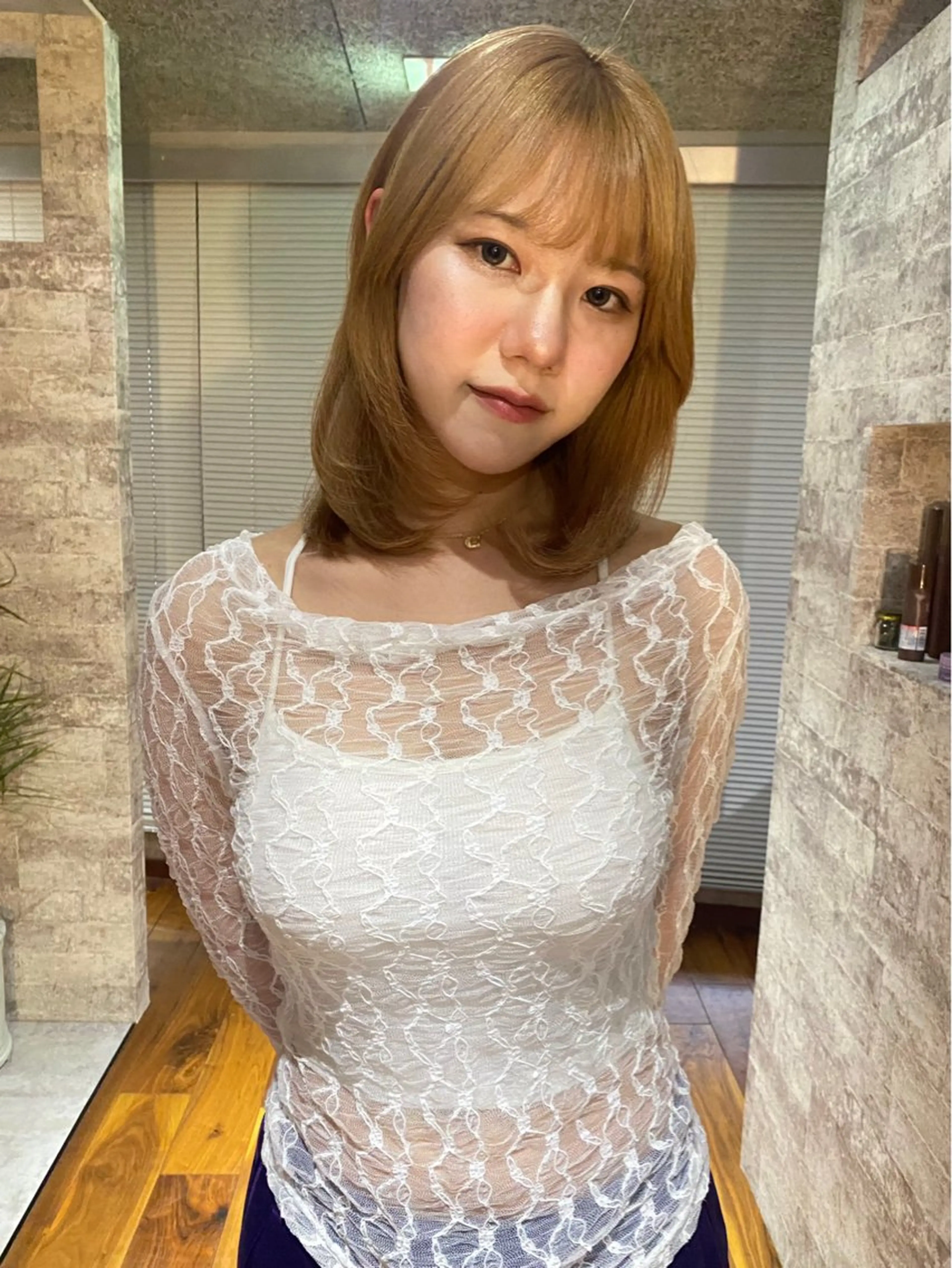 ミディアム カラー カット ヘアカラー トリートメント mai / linoah˚✧のヘアスタイル