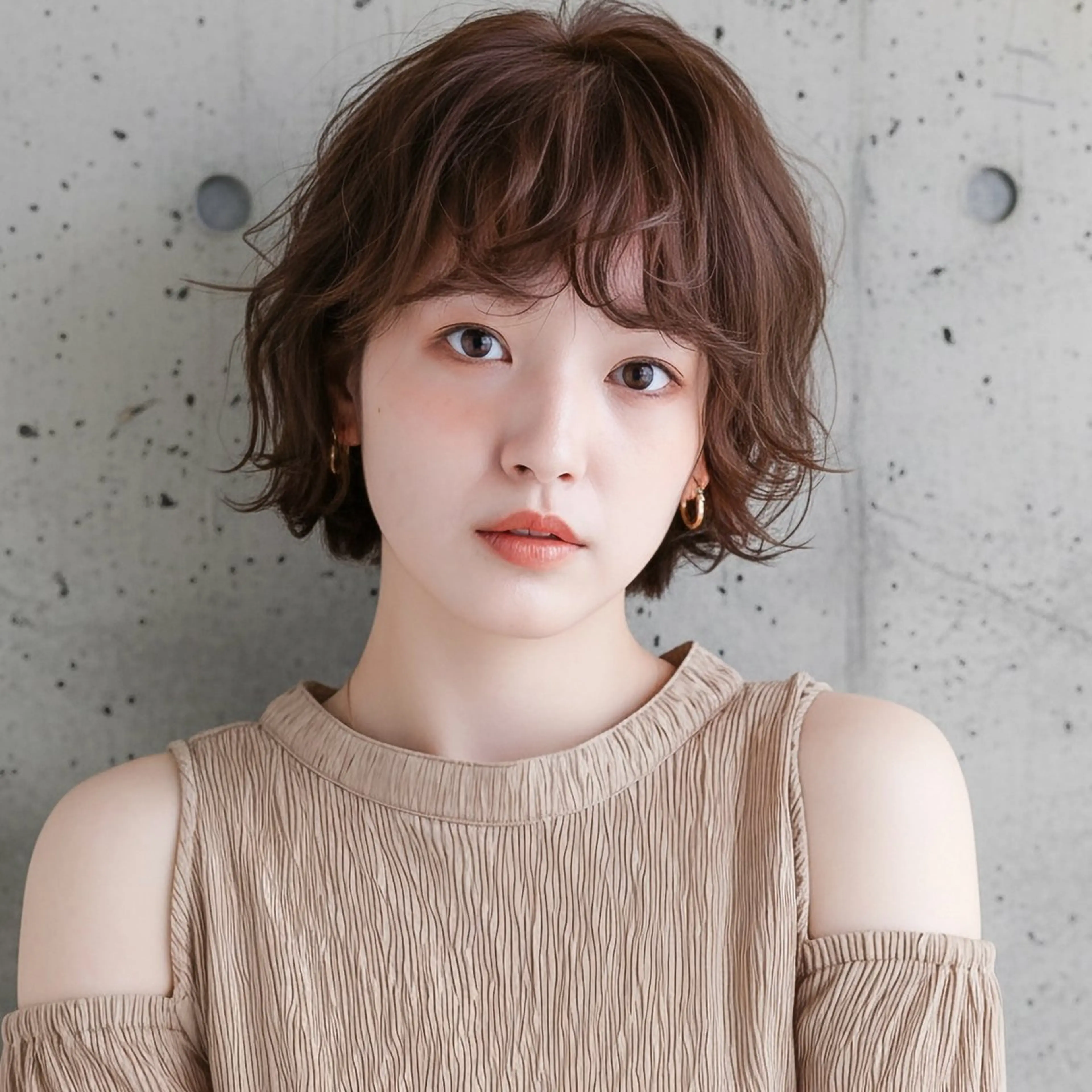 ミディアム カット ヘアカラー ハッシュカット 田窪珠妃のヘアスタイル