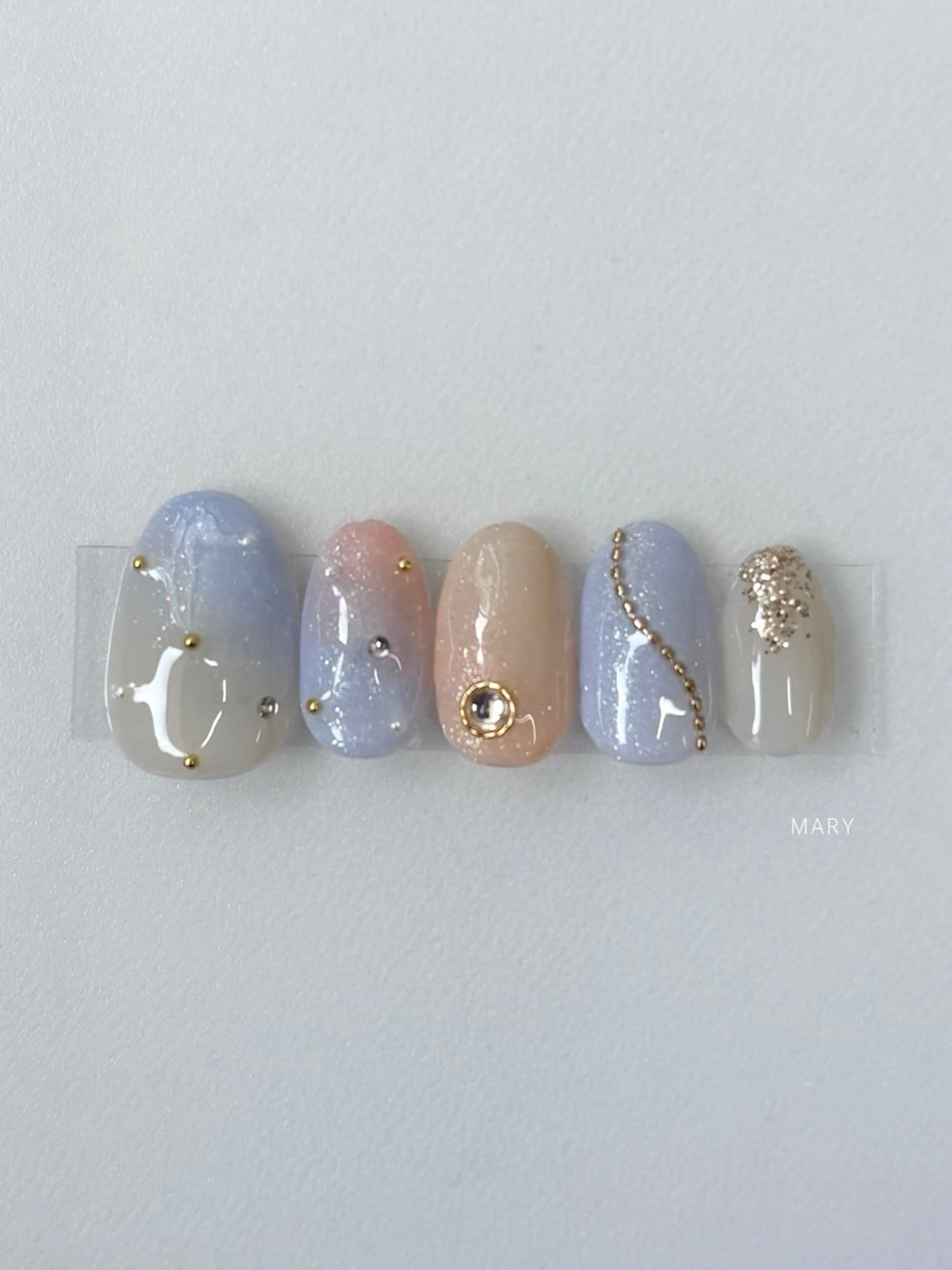 ネイル グラデーション ニュアンスネイル 春ネイル ハンドネイル Mary nail .narumiのネイルデザイン