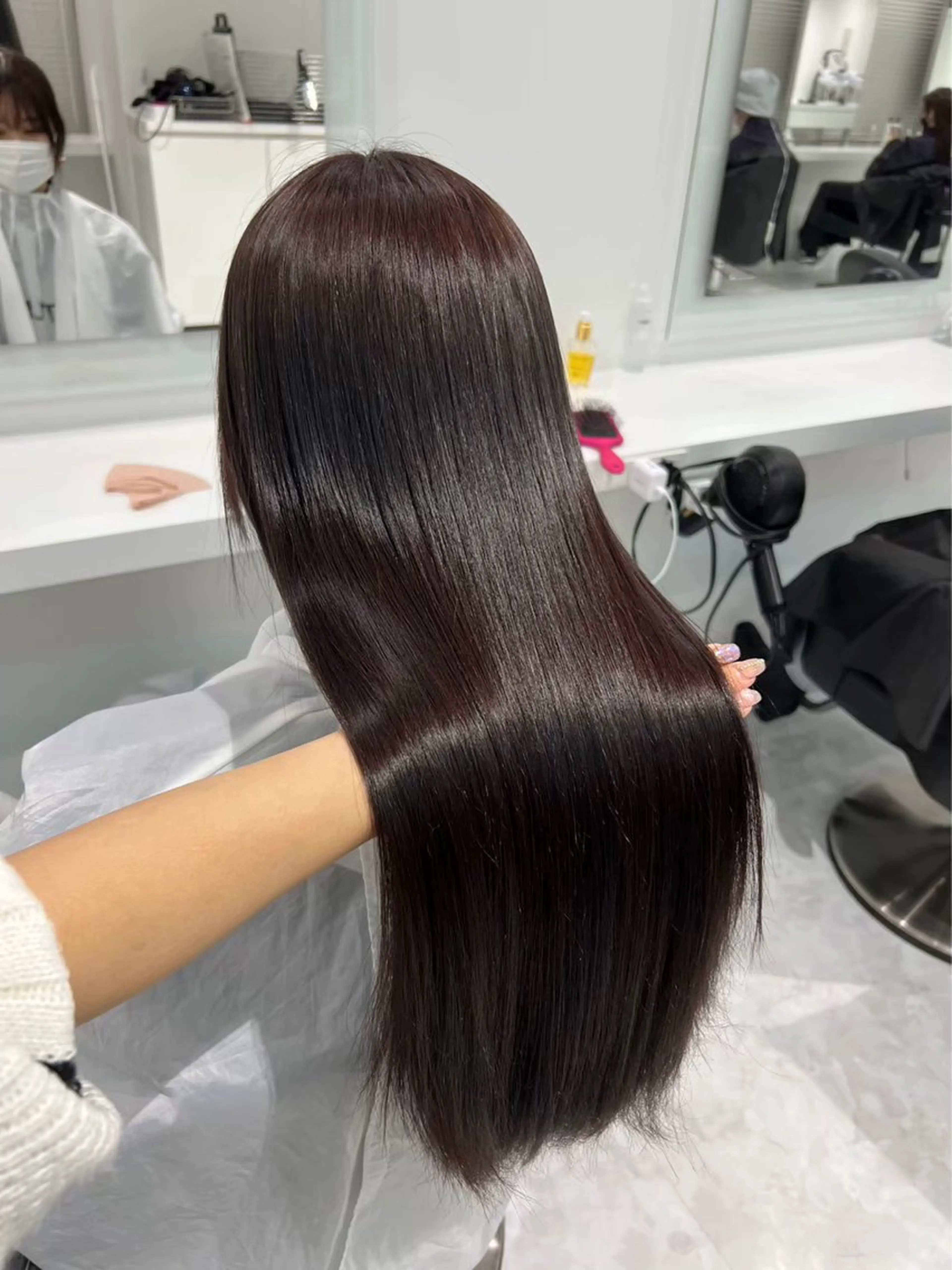 セミロング カラー ヘアアレンジ ブリーチ ブリーチなしカラー 髪質改善 🫧モテる💗ダメー ジレスハイトーン🫧のヘアスタイル