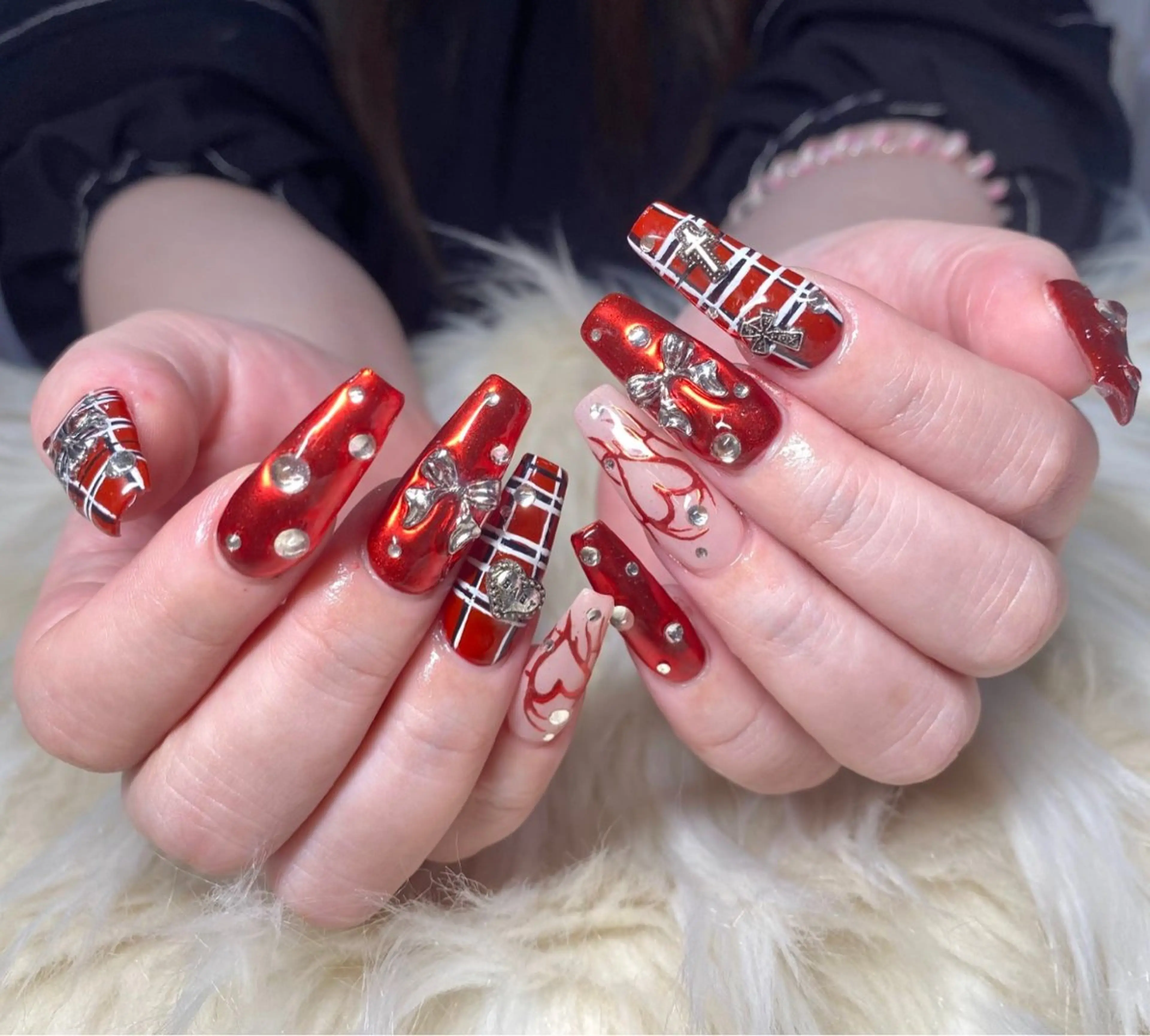 ネイル 長さ出し フレンチネイル ジェルネイル グラデーション ハート ハンドネイル Nail&eye Belire 新宿のネイルデザイン