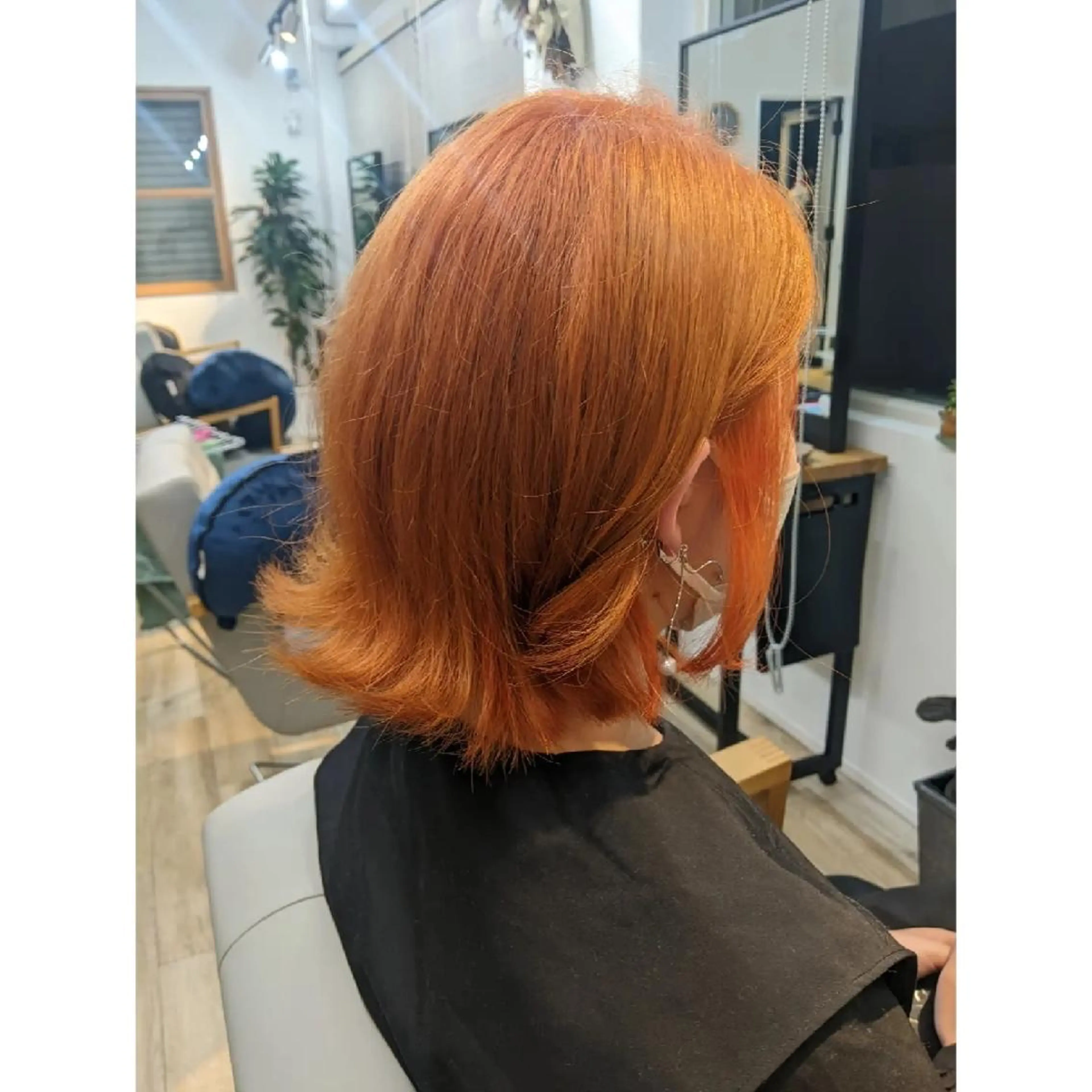 ショート カラー ブリーチ オレンジ ヘアカラー トリートメント Kokeshi/吹上 /Rymlhairのヘアスタイル