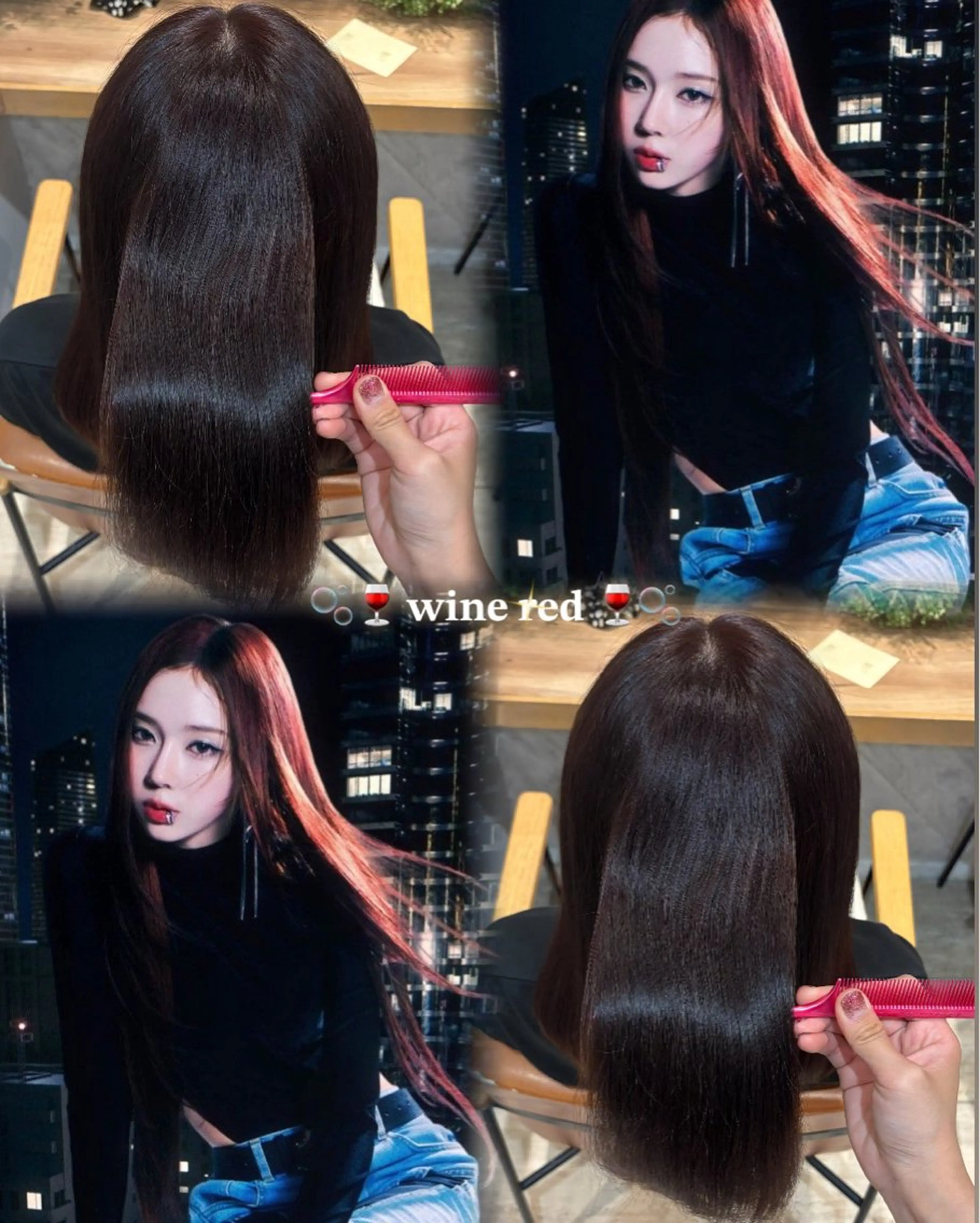 ミディアム ヘアカラー エクステ/ハイライト エクステ/なつみのヘアスタイル