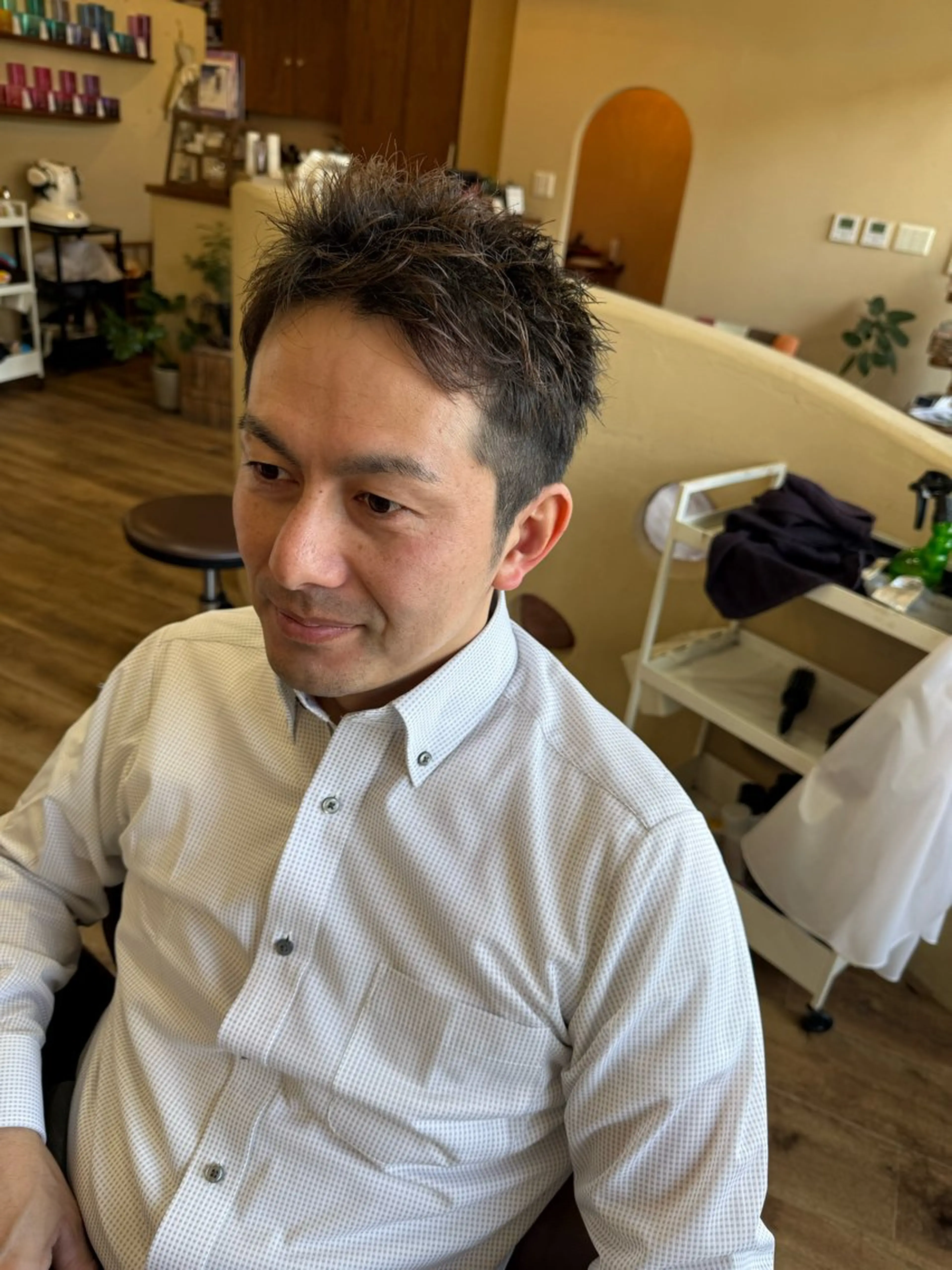 ショート メンズ ショートヘア 鈴木 未歩のヘアスタイル