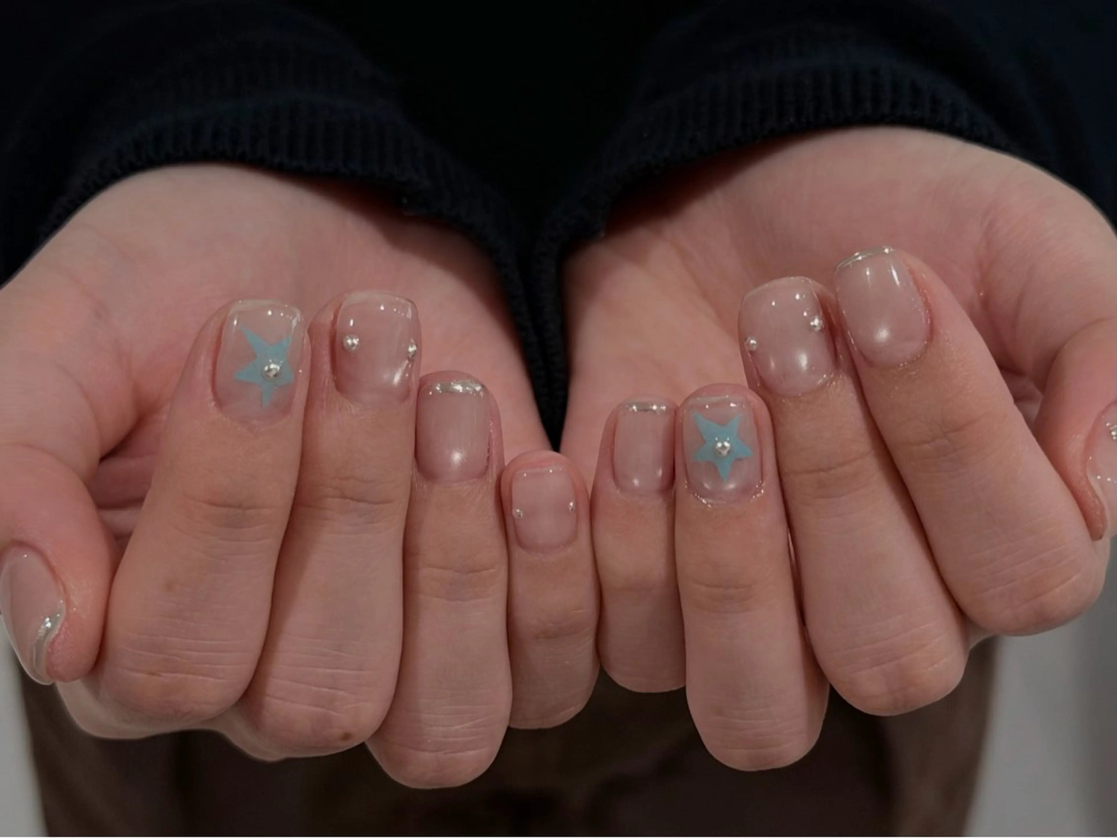 ネイル ブルー マグネットネイル ハンドネイル ANOVA アノヴァのネイルデザイン