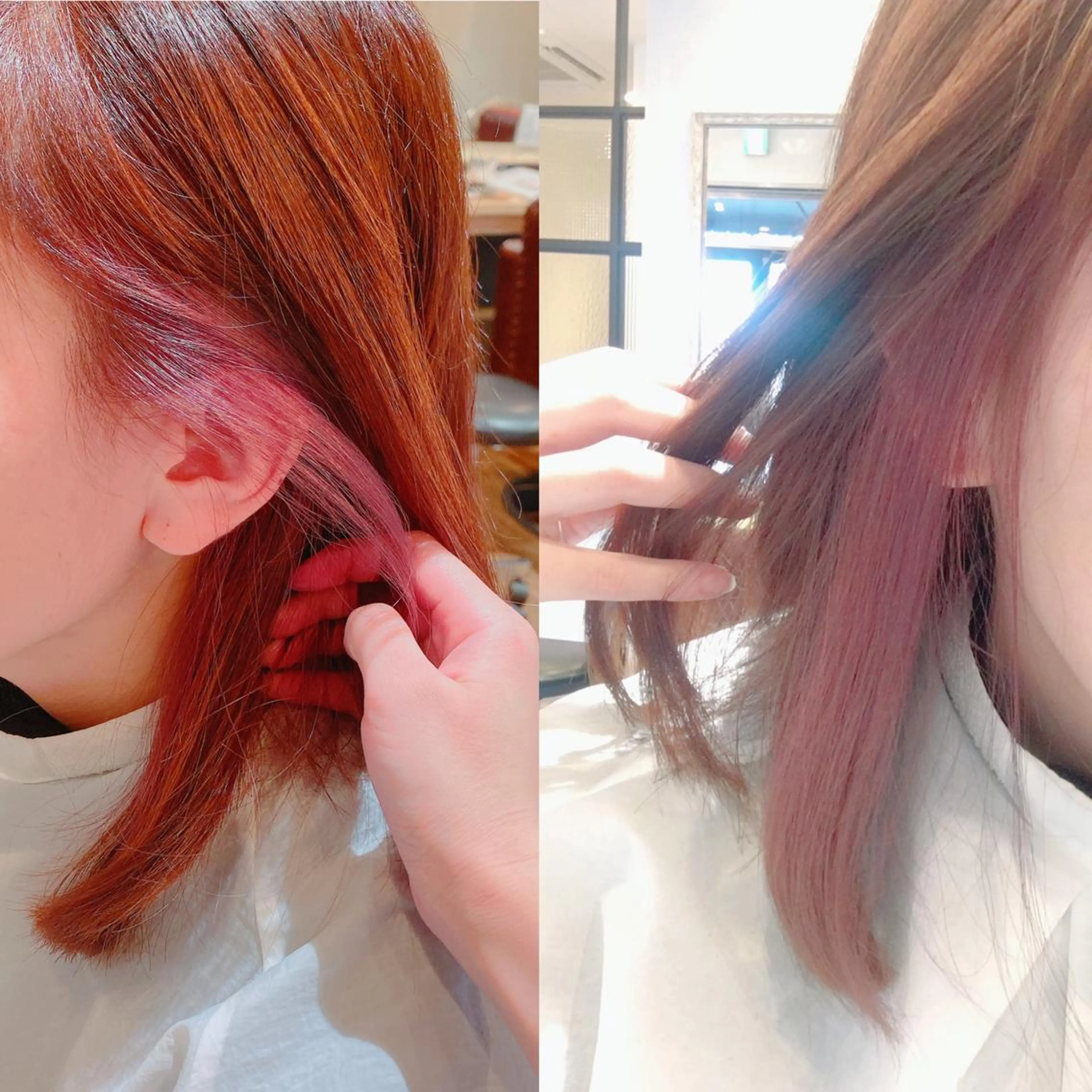 カラー ブリーチ インナーカラー 大芝 沙耶のヘアスタイル