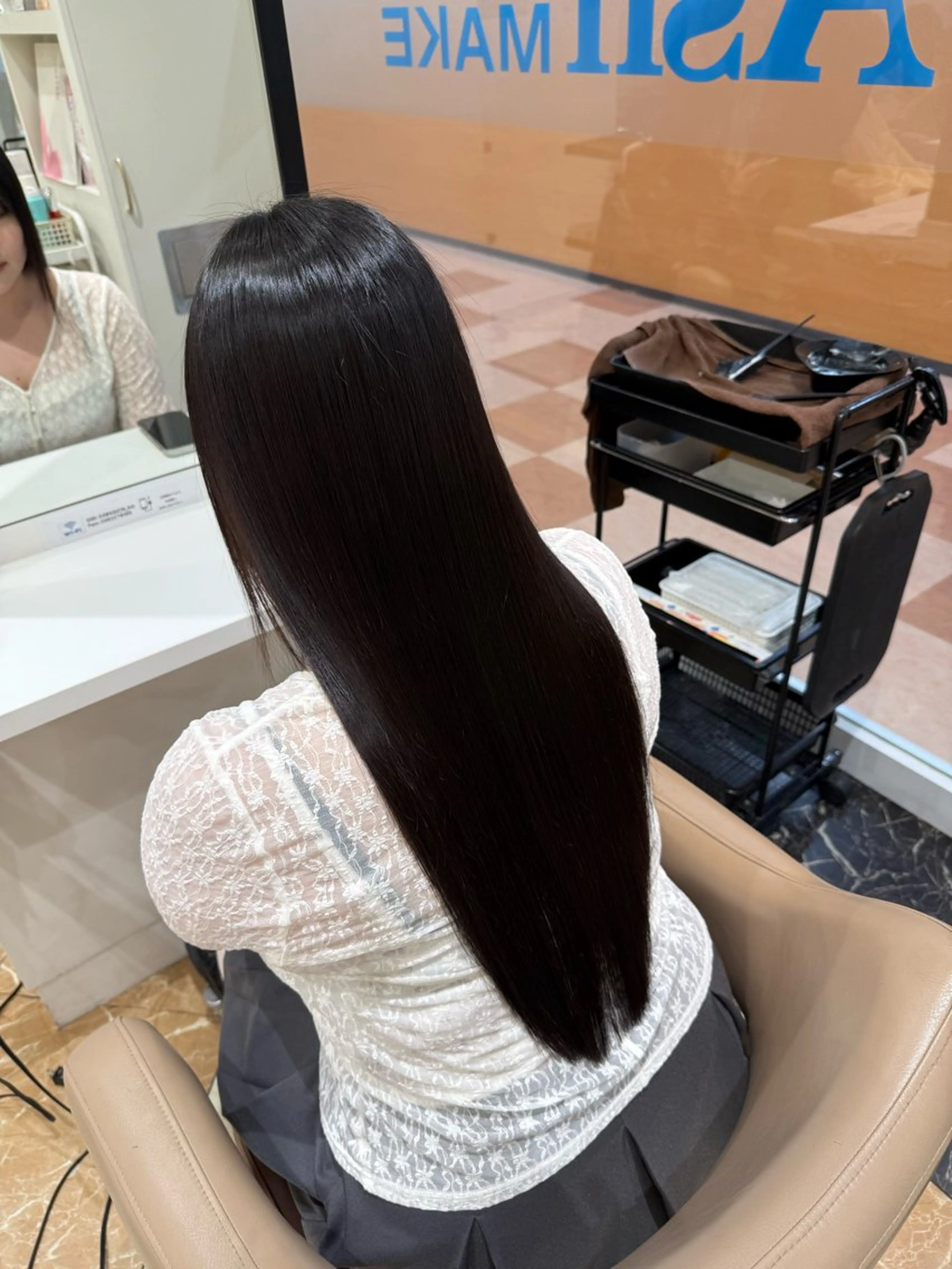 ミディアム 髪質改善 縮毛矯正 カット ヘアカラー トリートメント 髪質改善カラー/店長 宮内秀峰のヘアスタイル