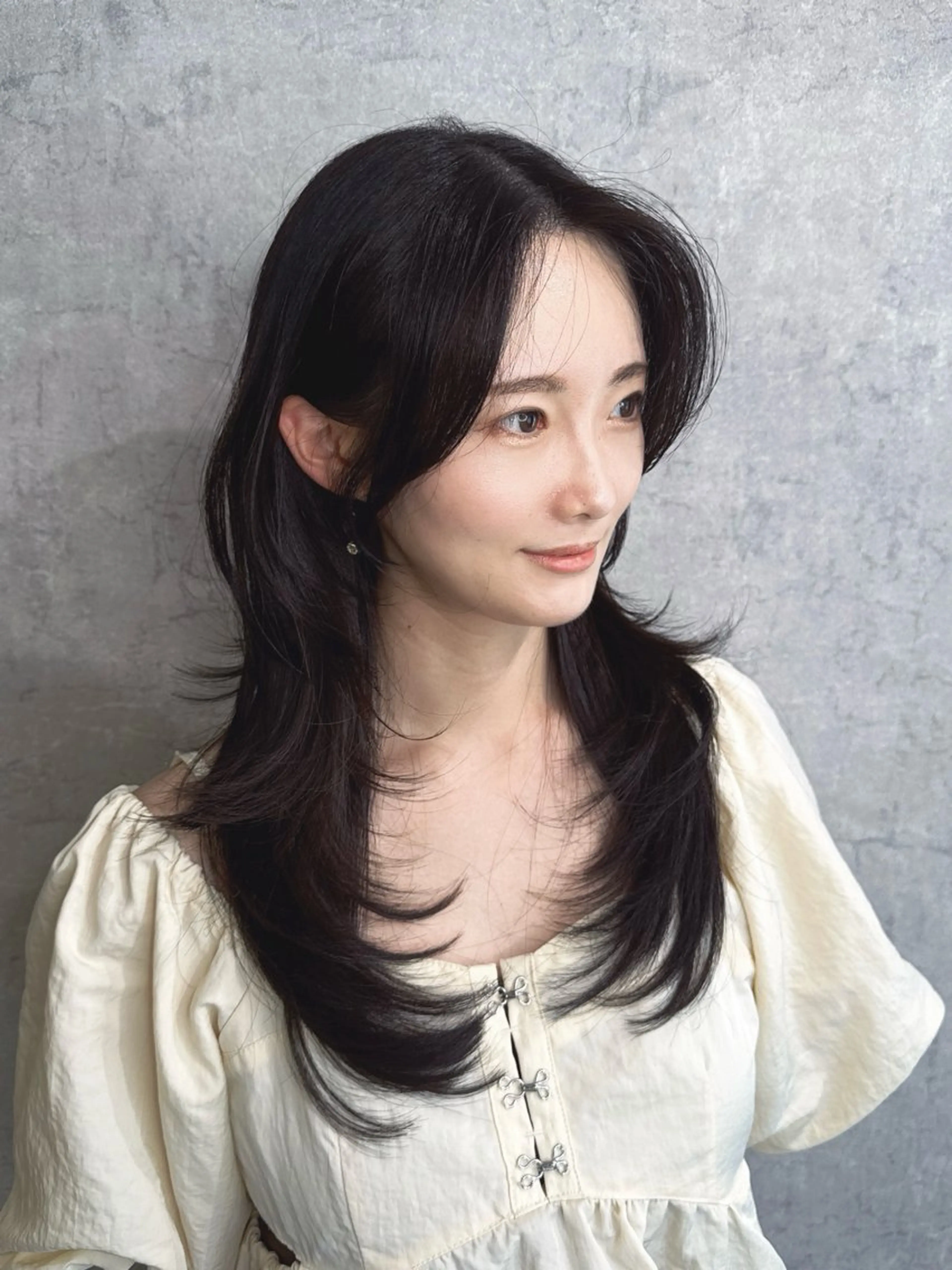 セミロング トレンド韓国レイヤー 🇰🇷のんのヘアスタイル