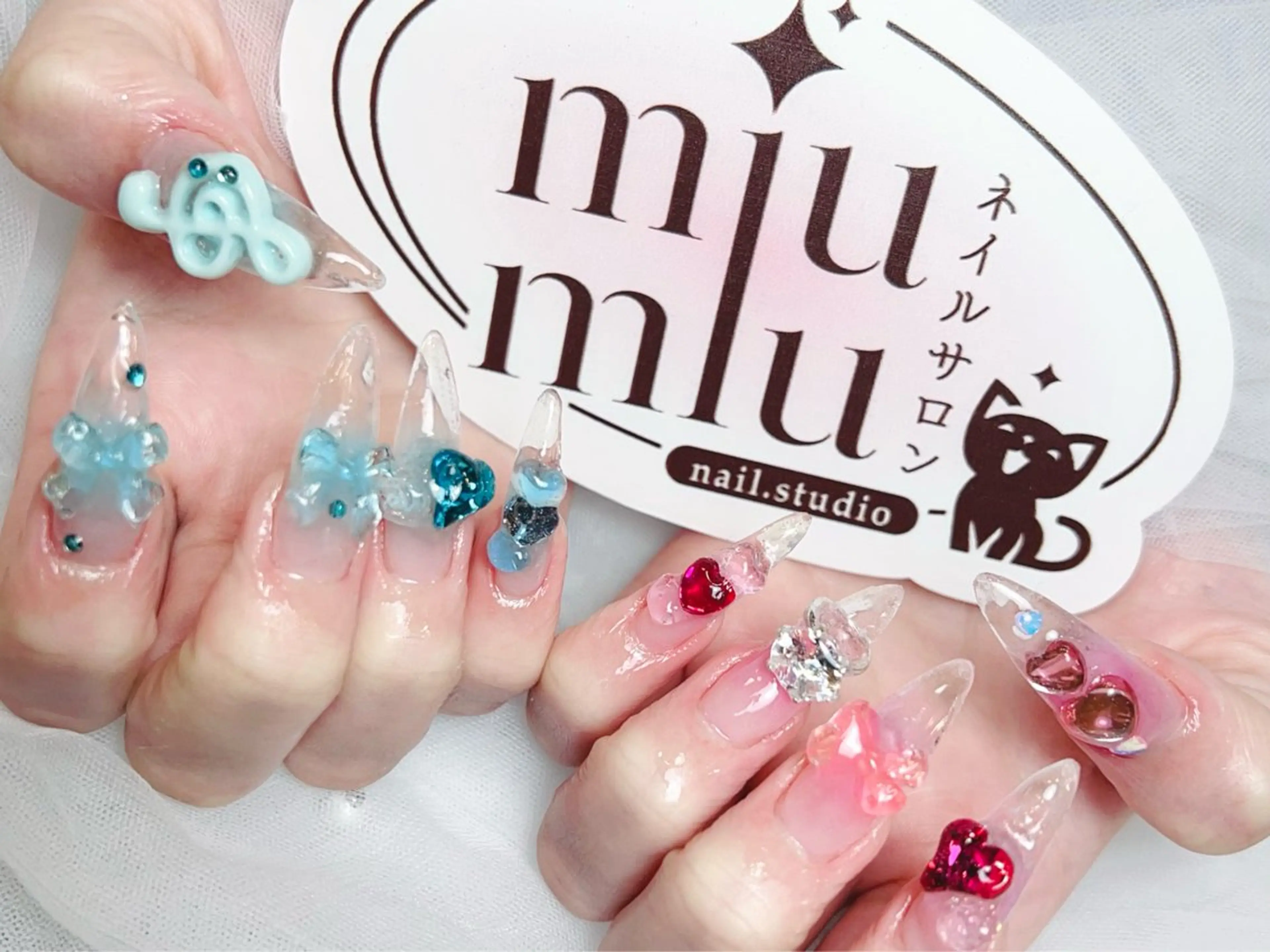 セミロング ハンドネイル ハンドケア yu naのネイルデザイン
