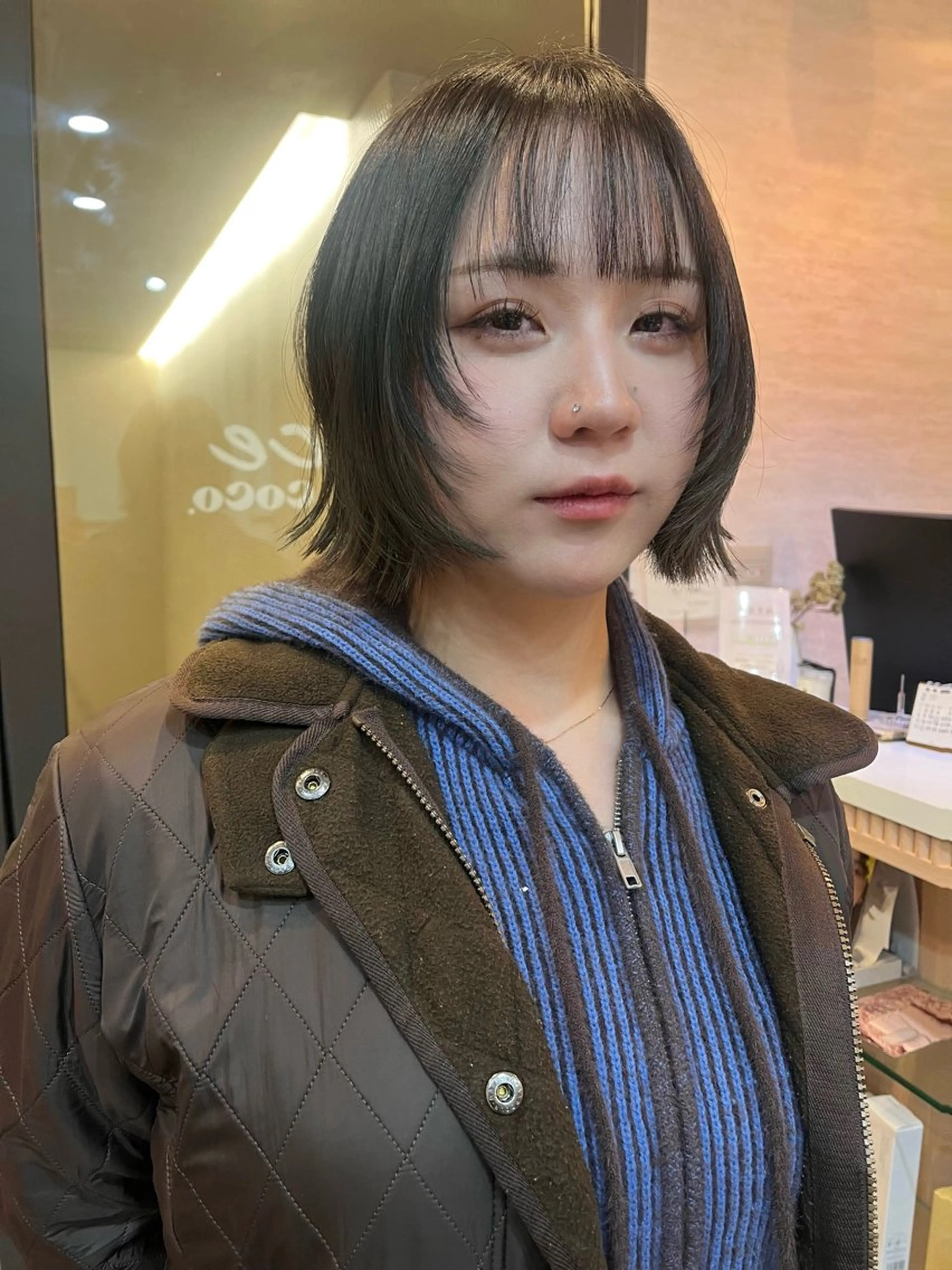 ショート ボブ カット ヘアカラー トリートメント レイヤー/暖色/ 髪質改善/永礼芳果のヘアスタイル