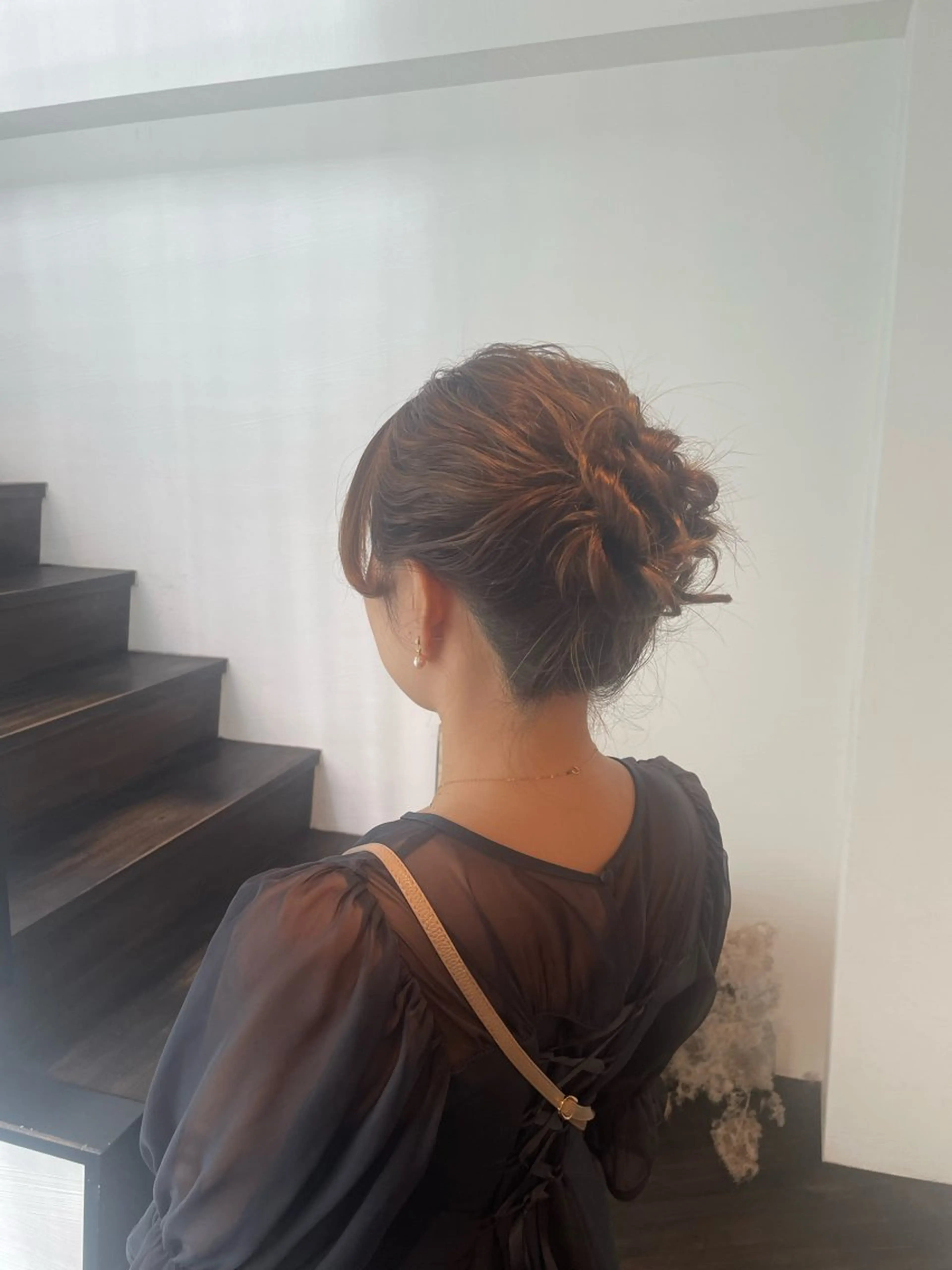 ヘアアレンジ お団子ヘア ヘアセット リ ノのヘアスタイル