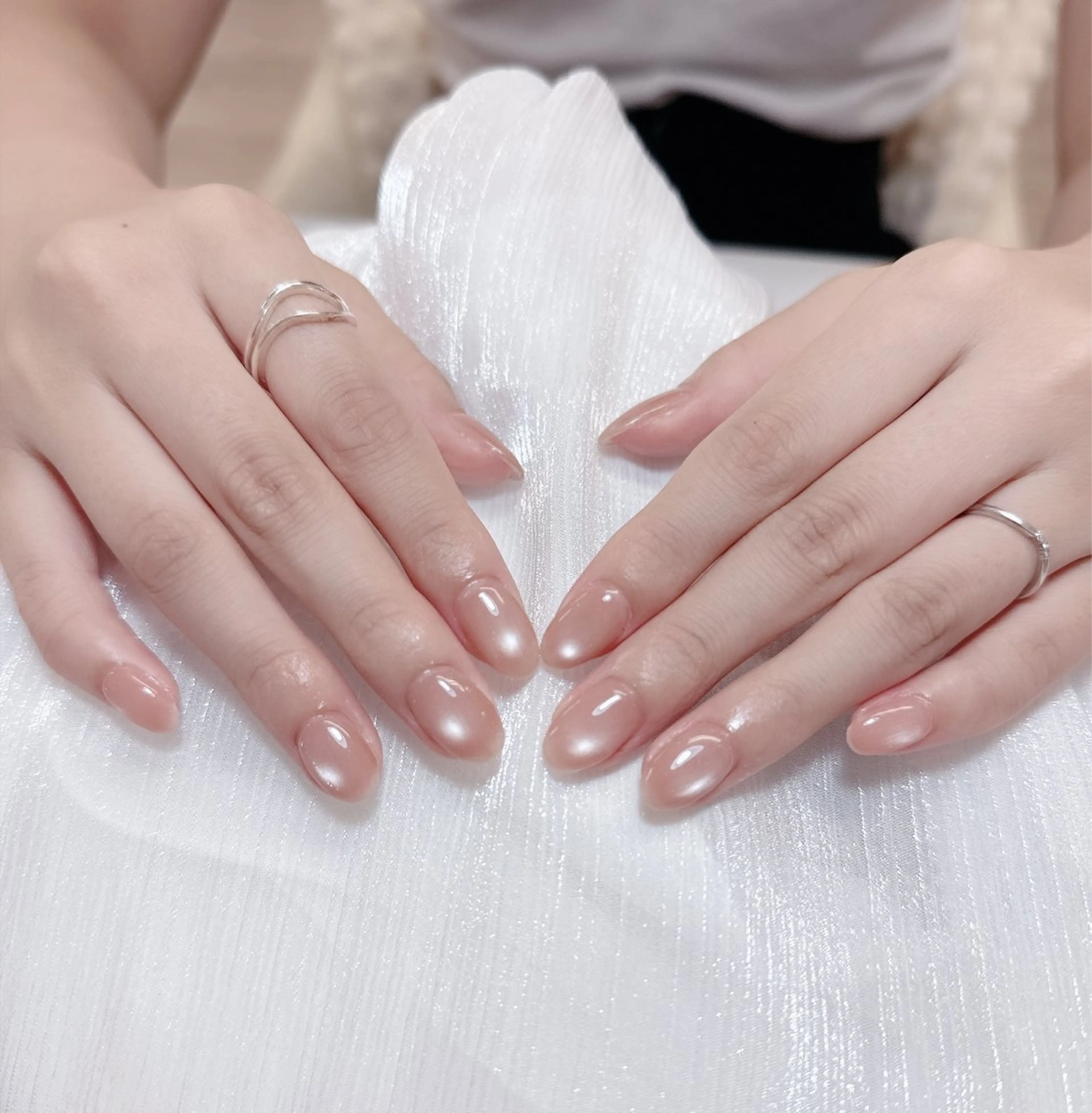 ネイル チークネイル フレンチネイル グラデーション キラキラネイル 韓国ネイル 陳 rinaのネイルデザイン