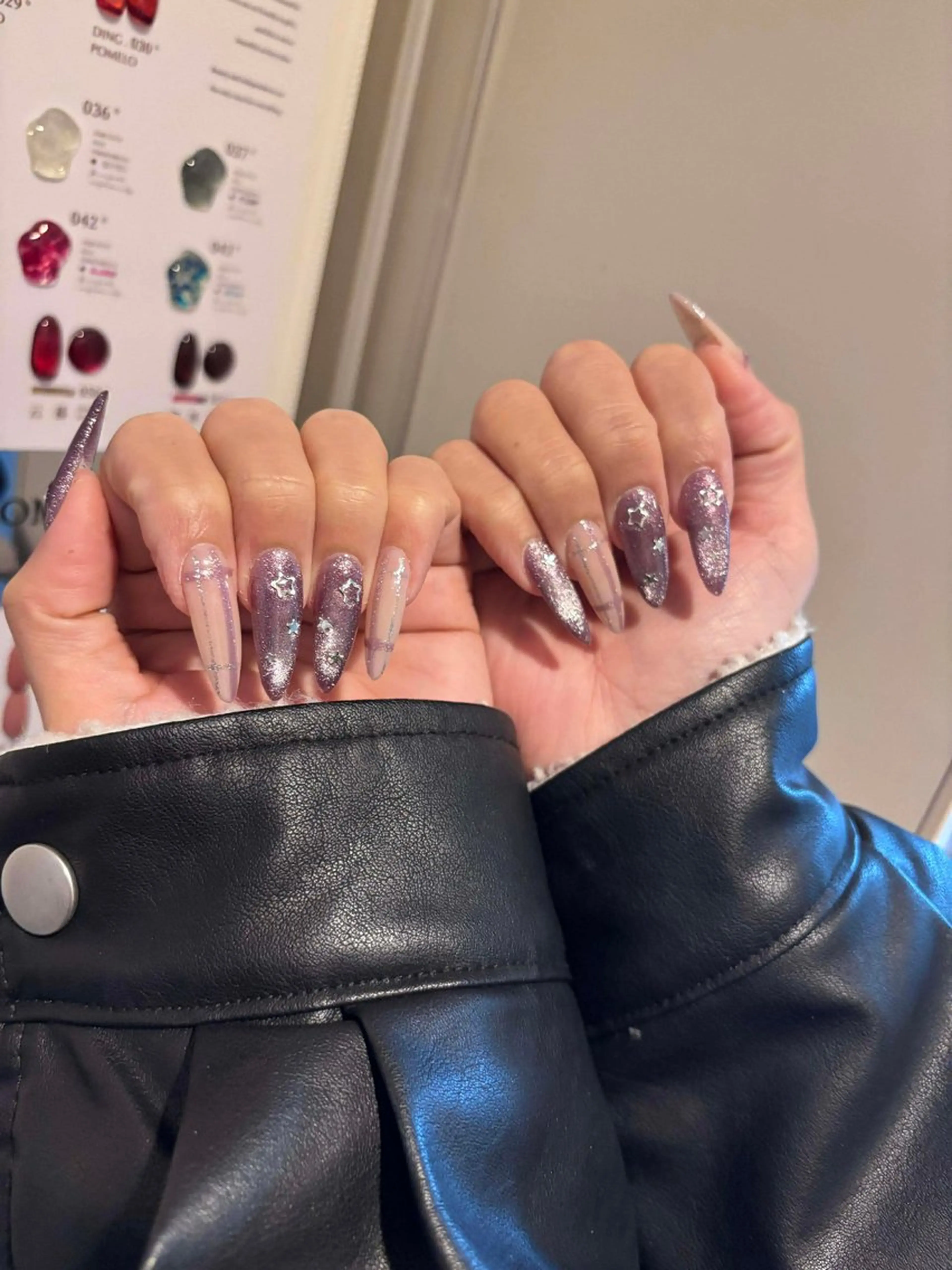 ネイル 韓国ネイル 持ち込み ニュアンスネイル ネイルチップ 冬ネイル LISA ANA.CHUOのネイルデザイン