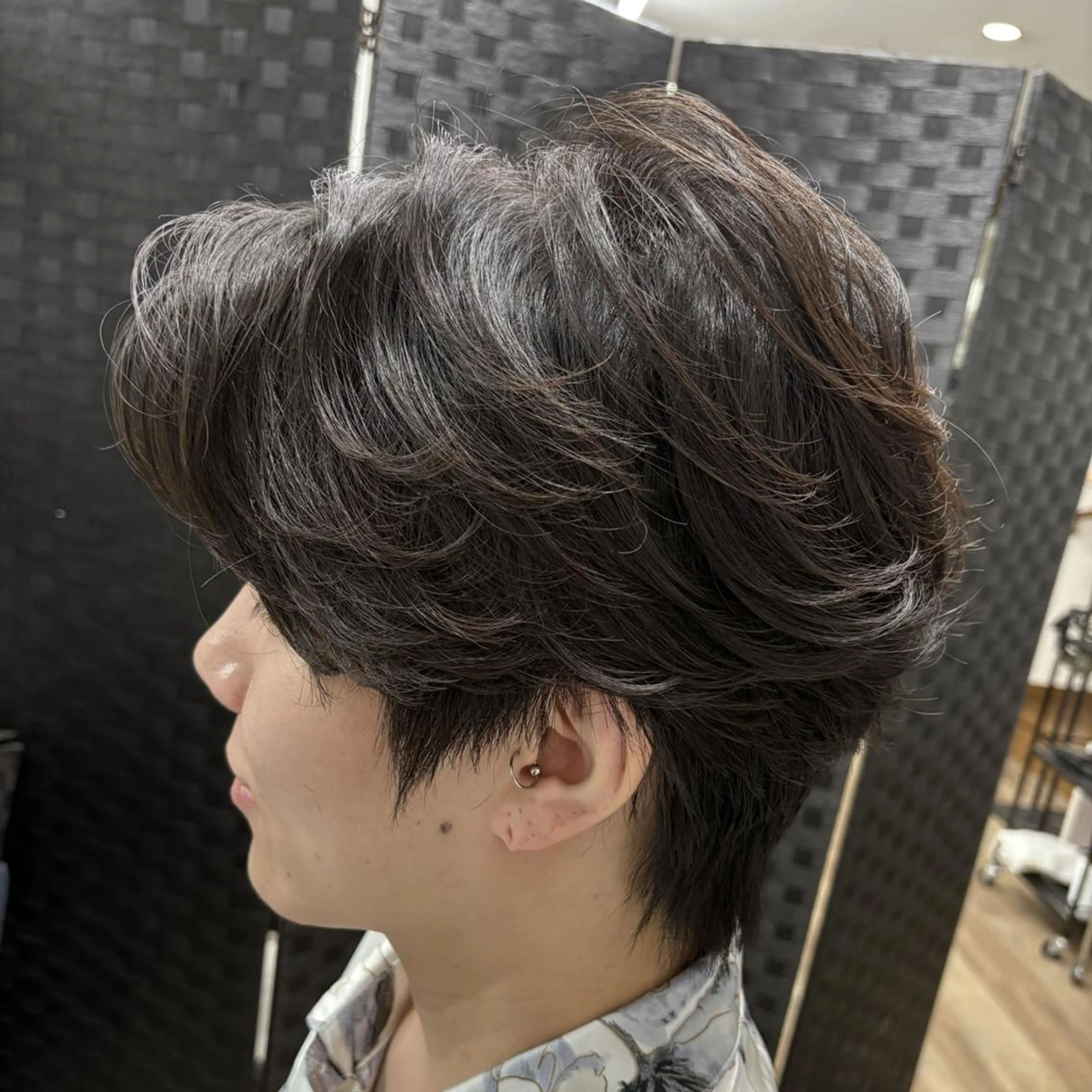 パーマ メンズ ショート フェザーパーマ メンズパーマ カット パーマ パーマPrivate SalonNoa名駅のヘアスタイル