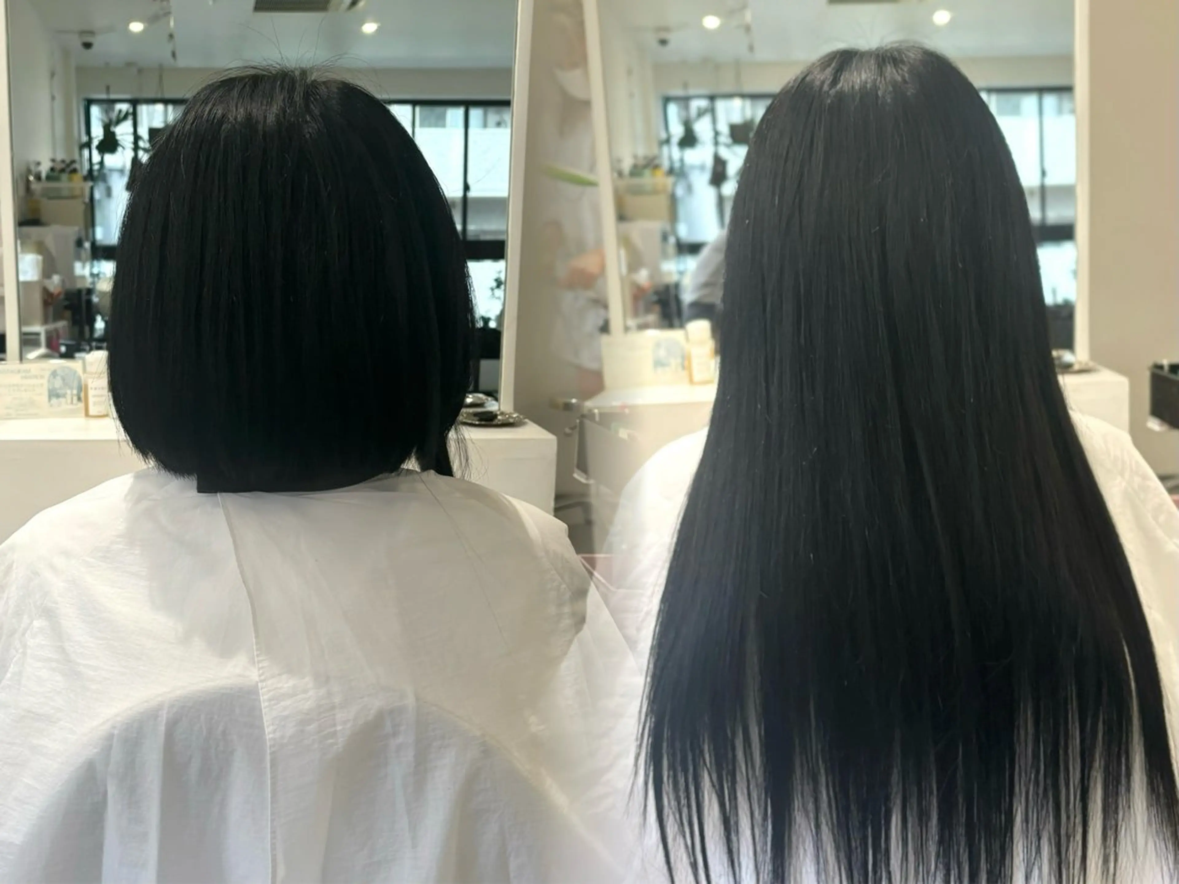 ショート ボブ エクステ 美容室ORIKA AI レイヤーカットのヘアスタイル