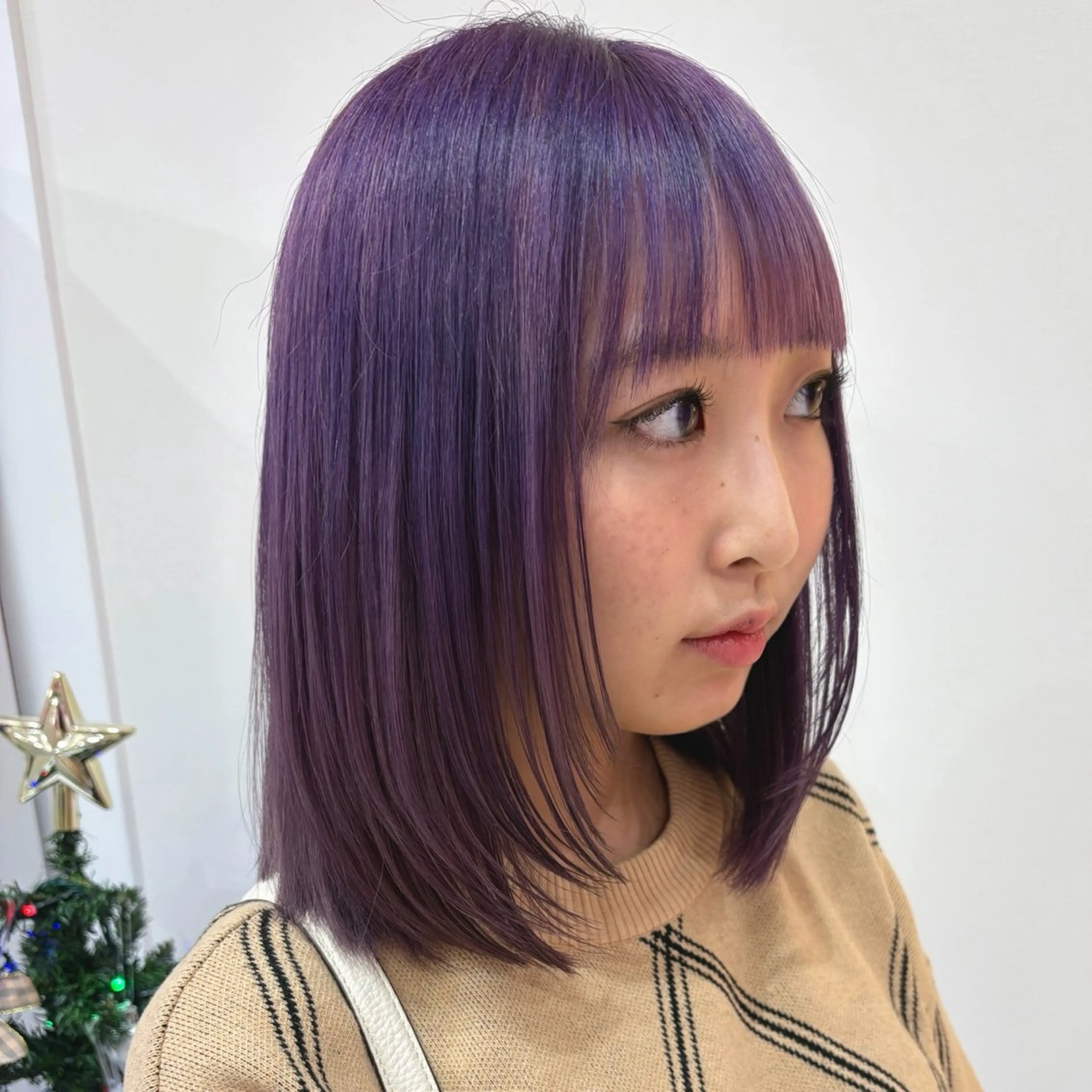 ミディアム カラー カット ヘアカラー トリートメント ブリーチ⏳艶カラー Natsukiのヘアスタイル