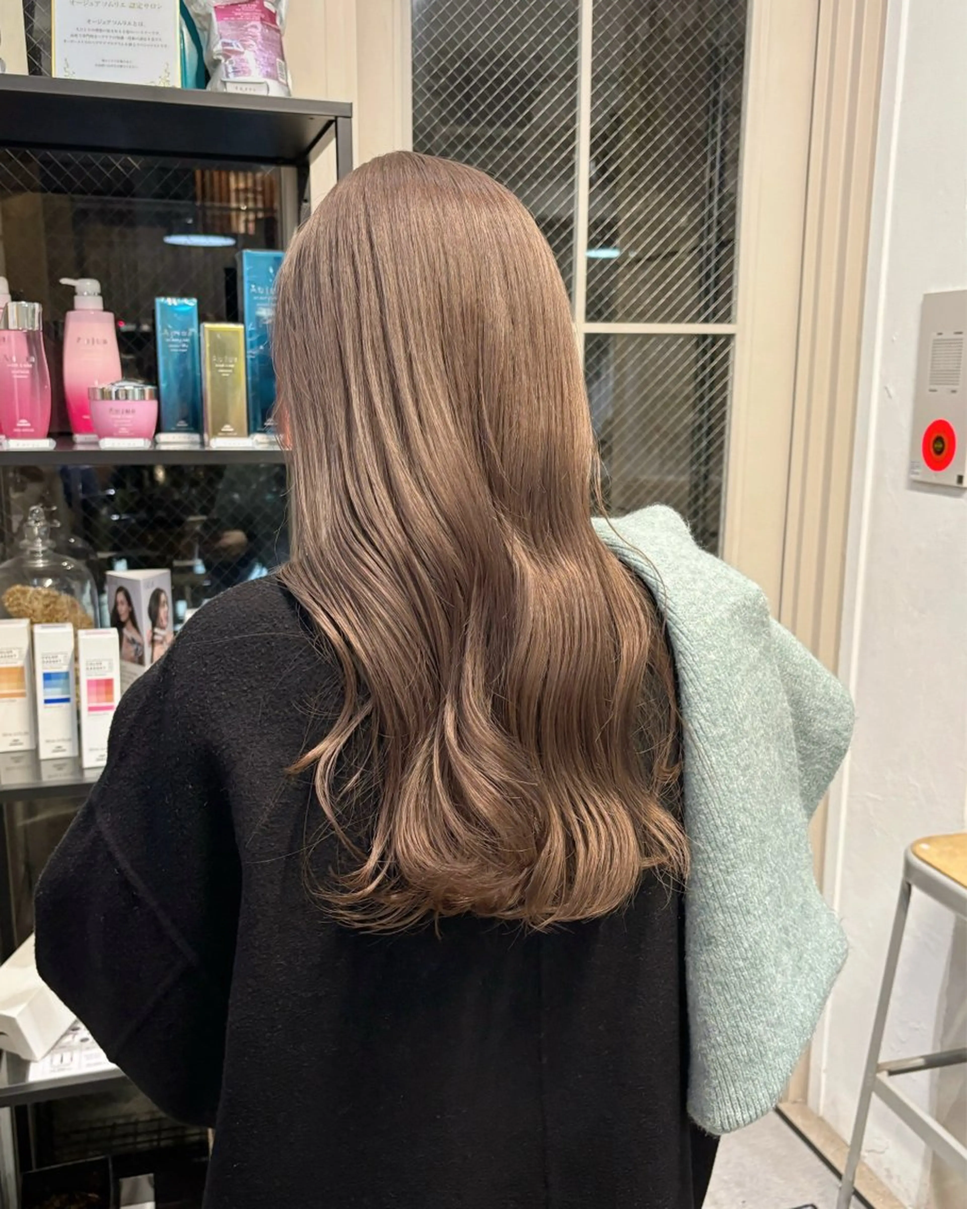 ロング カラー カット ヘアカラー トリートメント オリーブ/縮毛♡ Natsuno🩰のヘアスタイル