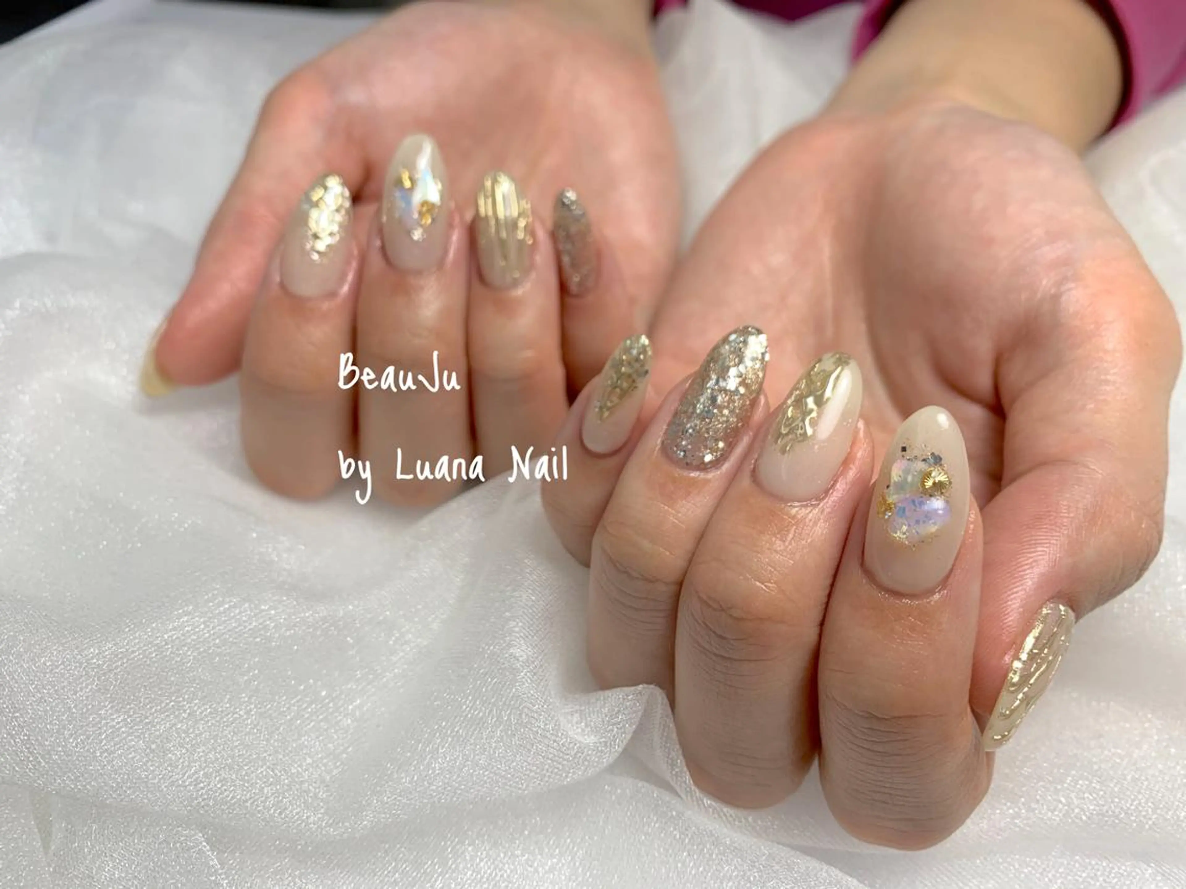 ネイル ブライダルネイル ハンドネイル BeauJu by Luana Nailのネイルデザイン