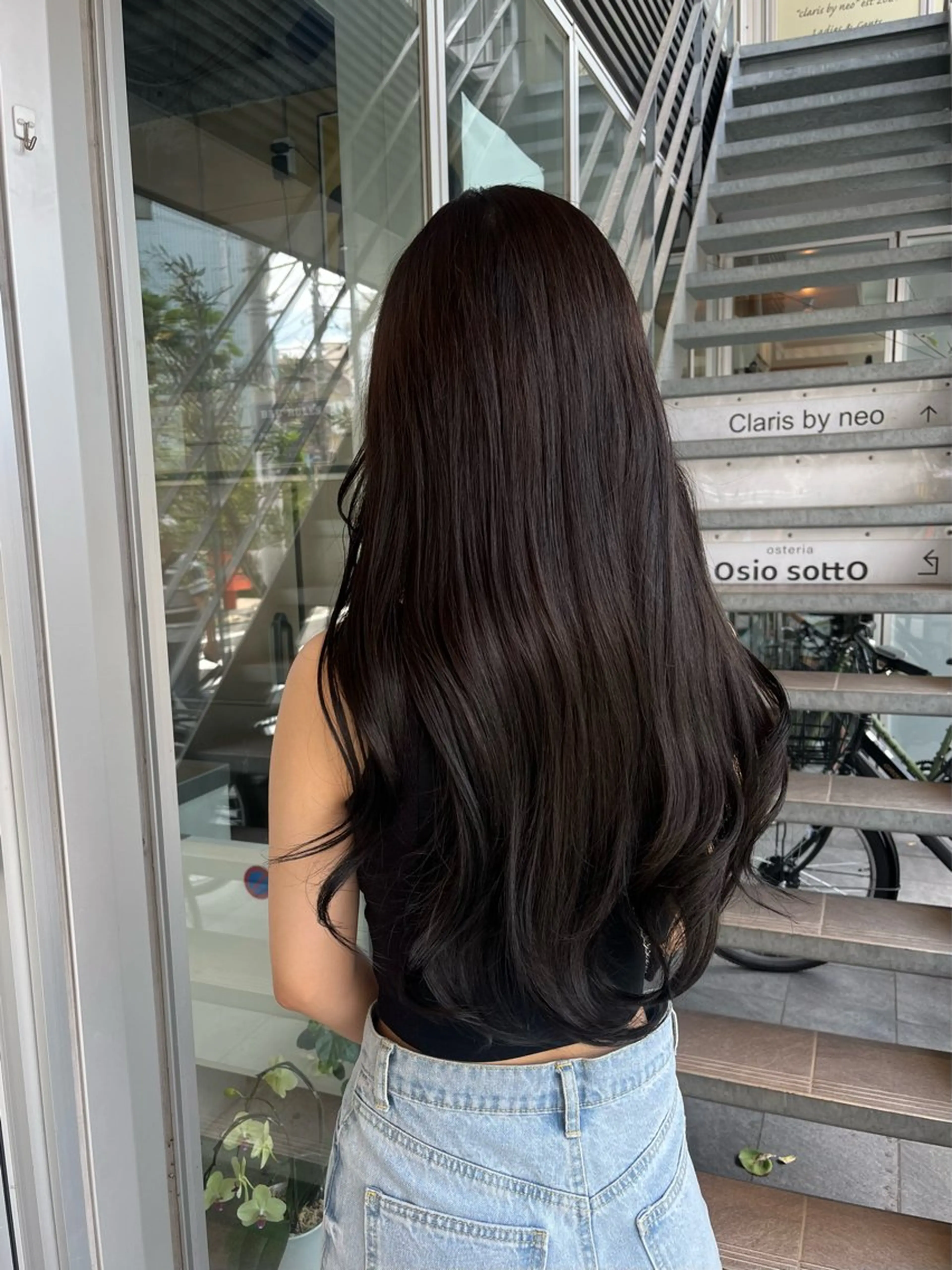 ロング カラー ヘアカラー トリートメント イケハラ ナナミのヘアスタイル