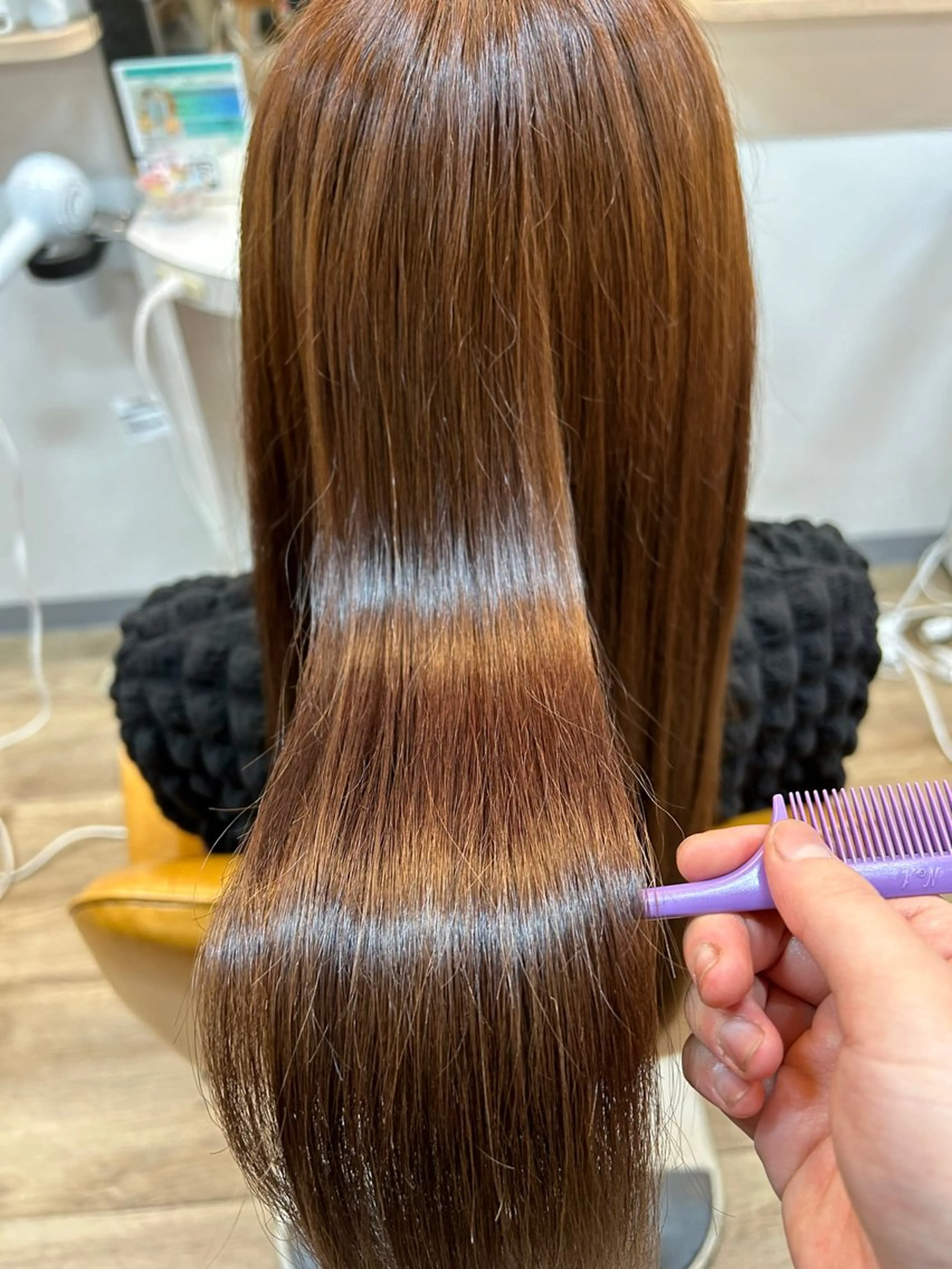 ロング ヘアカラー トリートメント な おのヘアスタイル