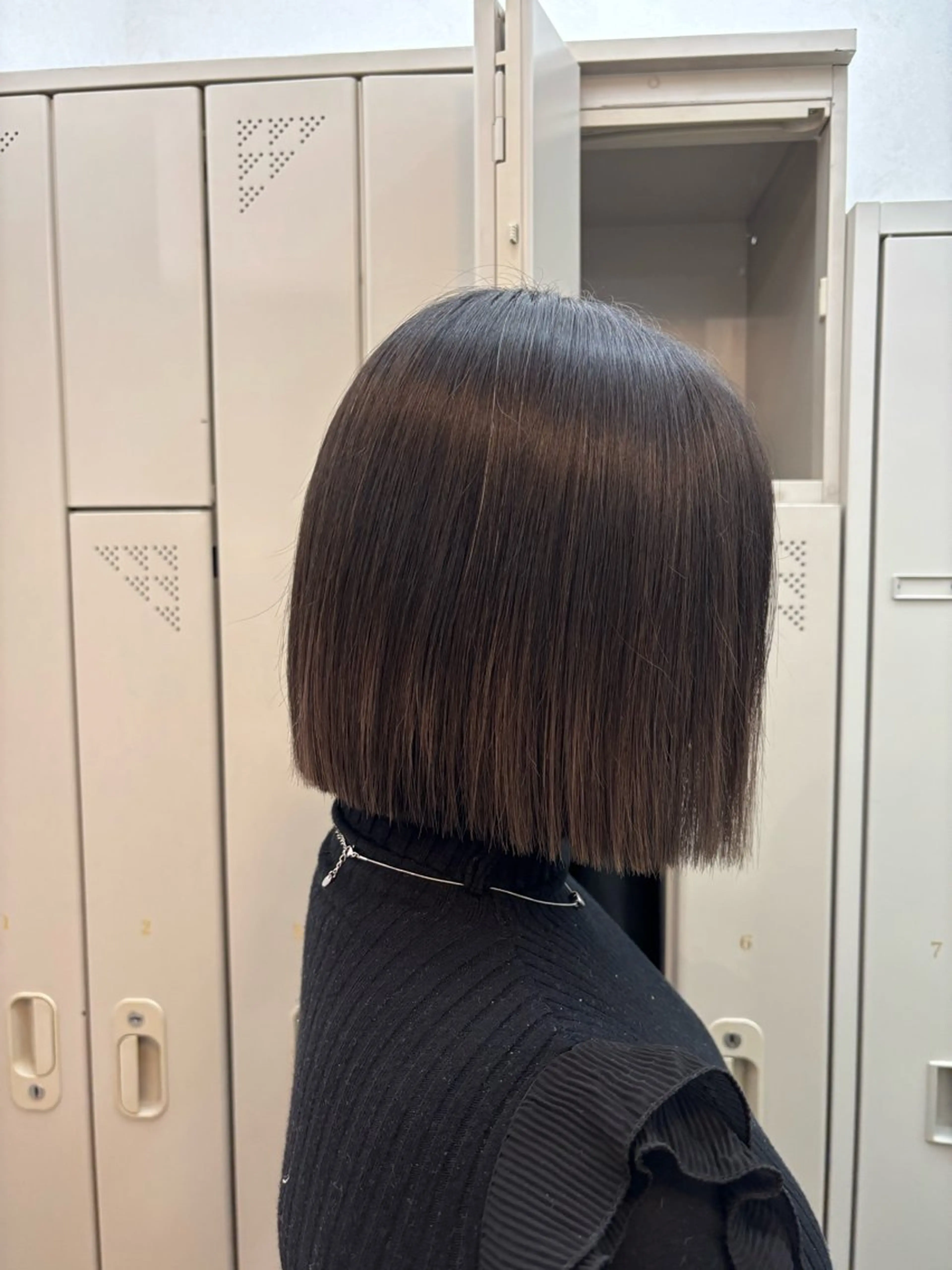 ショート 切りっぱなしボブ ボブ 天神美容室  / maiのヘアスタイル