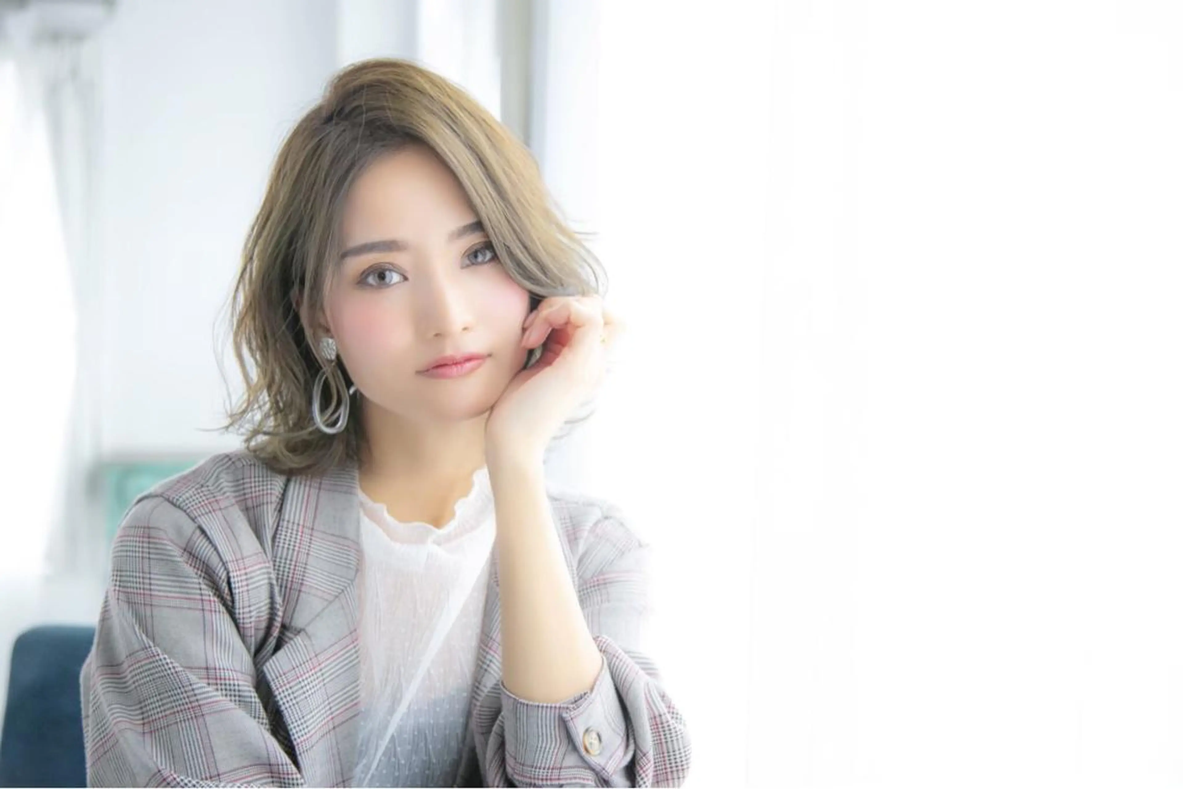 ミディアム カラー パーマ 代表 吉澤弘哲のヘアスタイル