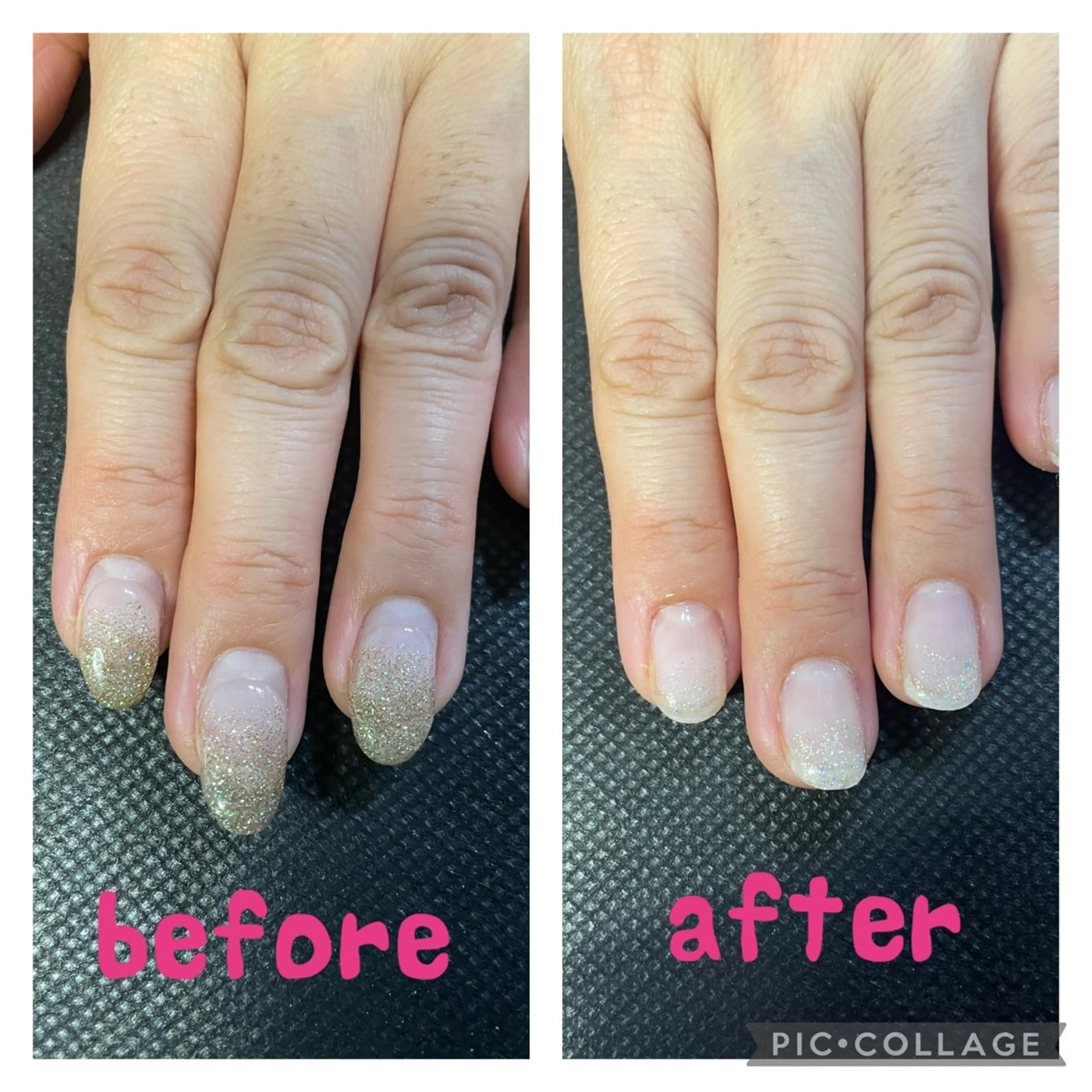 ネイル クリアネイル ラメ(グリッター) 荒井 恵のネイルデザイン